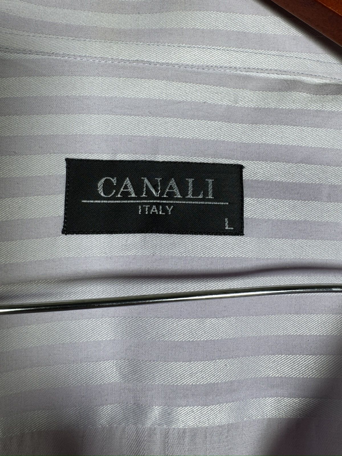 Canali Canali Shirt Pink strips Cotton Made In Italy Mens. Size L Size US L / EU 52-54 / 3 - 6 Thumbnail