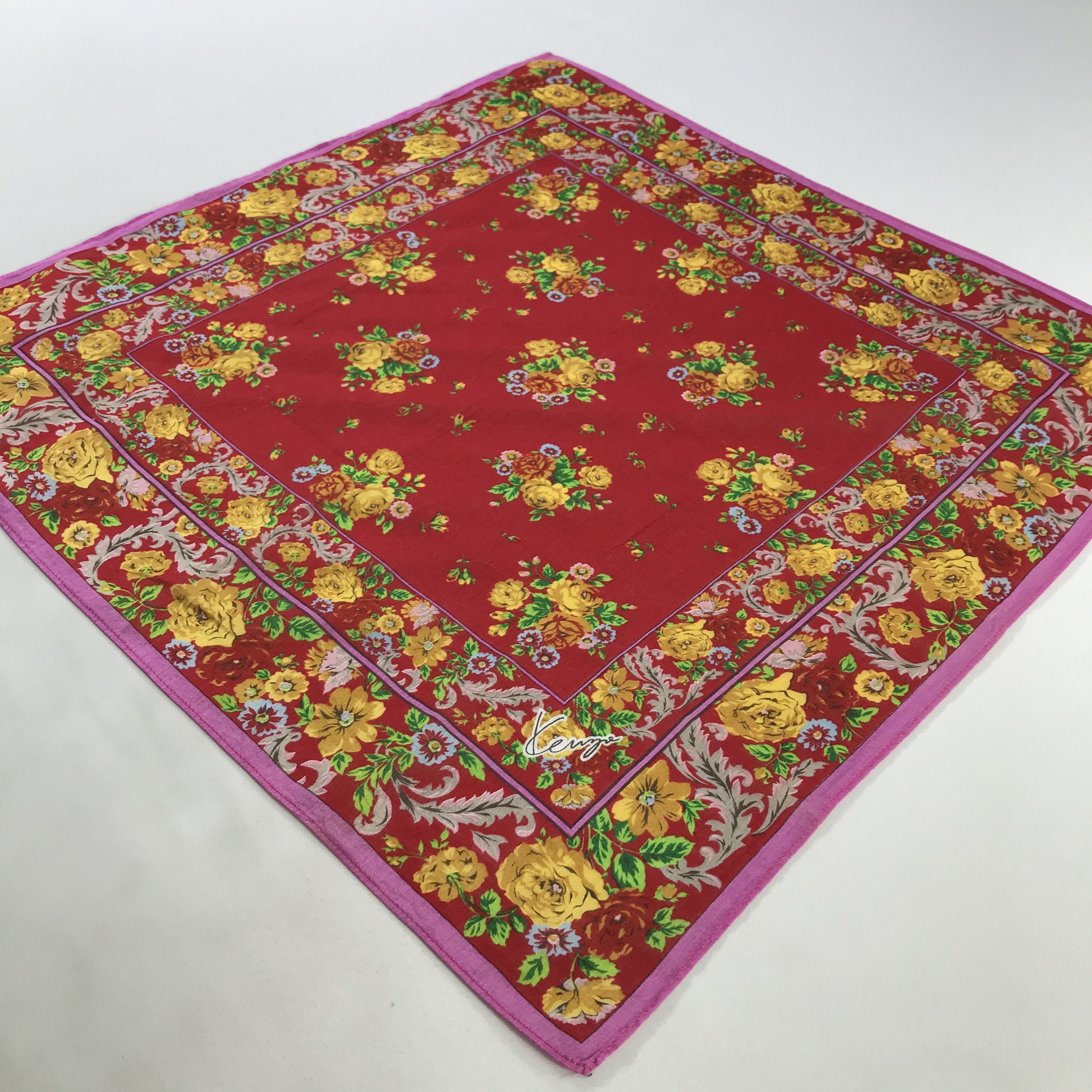 Kenzo × Vintage Kenzo Bandana / Handkerchief / Neckerchief - S1062 Size ONE SIZE - 2 Thumbnail
