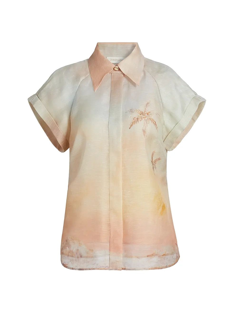Zimmermann oc11z0226 Illuminate Fitted Blouse In Multicolor Size L / US 10 / IT 46 - 1 Thumbnail