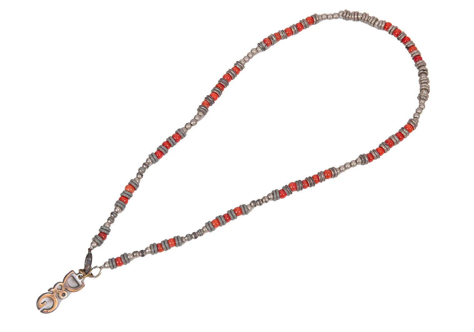 Dolce & Gabbana Beaded Design Logo Necklace in Silver and Red Size ONE SIZE - 5 Thumbnail