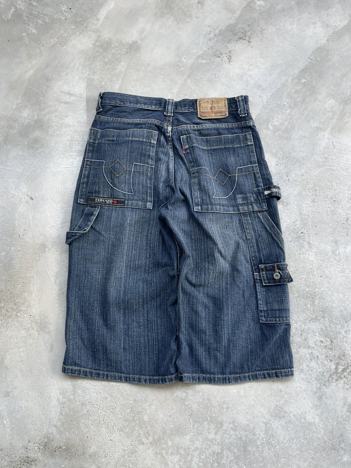 Other Y2K Baggy Denim Skater Jean Shorts Jorts Jnco Style Size US 31 - 3 Thumbnail
