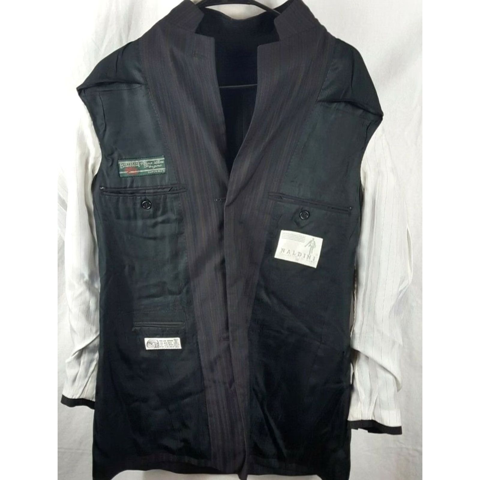 Vintage NALDINI Bertolini Lanificio Blazer Jacket 36R Super 150's Wool 3 Button ITALY Size 36R - 7 Thumbnail