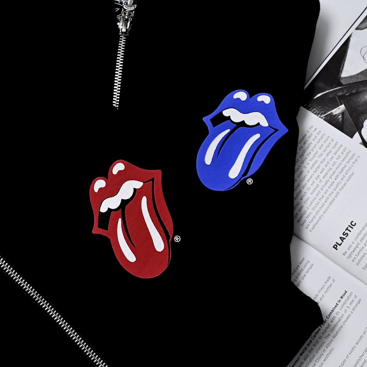 Chrome Hearts CHROME HEARTS ROLLING STONES BLUE ZIP UP HOODIE BLACK Size US XXL / EU 58 / 5 - 1 Thumbnail