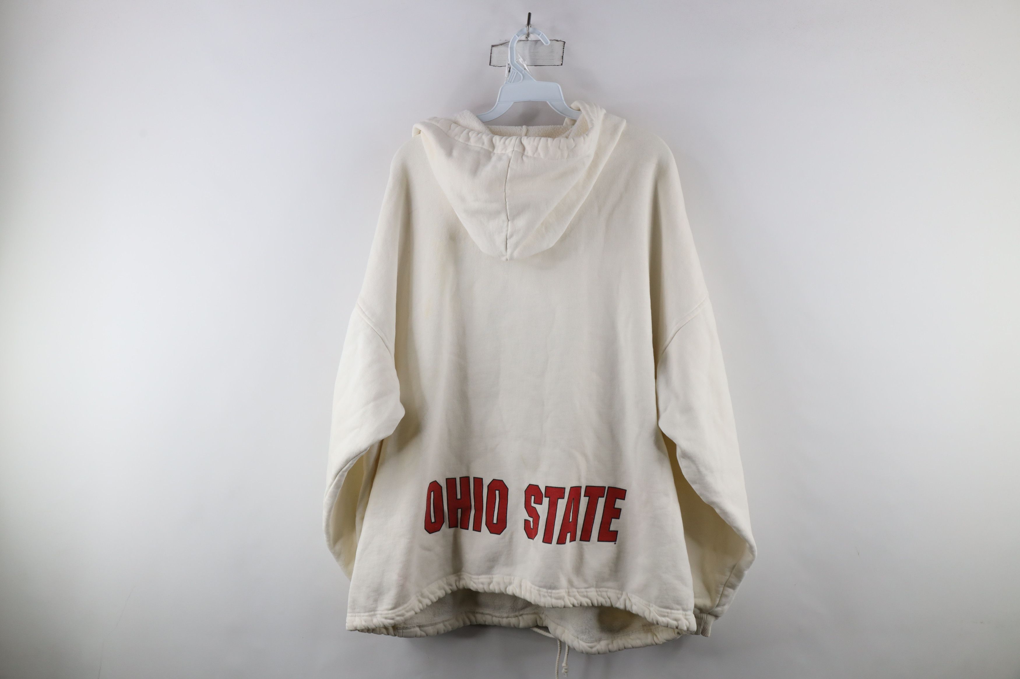 Vintage Vintage 90s Baggy Ohio State University Hoodie White USA Size US L / EU 52-54 / 3 - 12 Thumbnail
