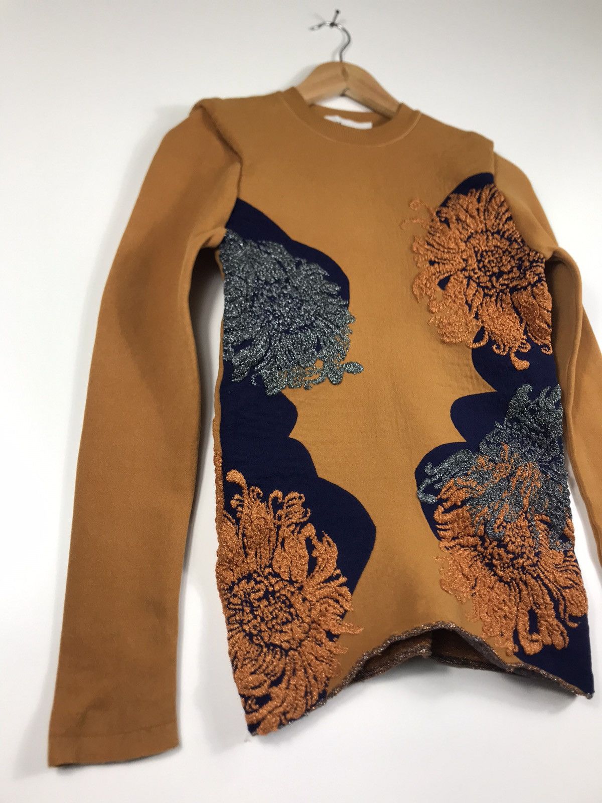 Toga 🔥Luxury Toga Archives AW24 Lame Jacquard Knit Top Size XS / US 0-2 / IT 36-38 - 3 Thumbnail