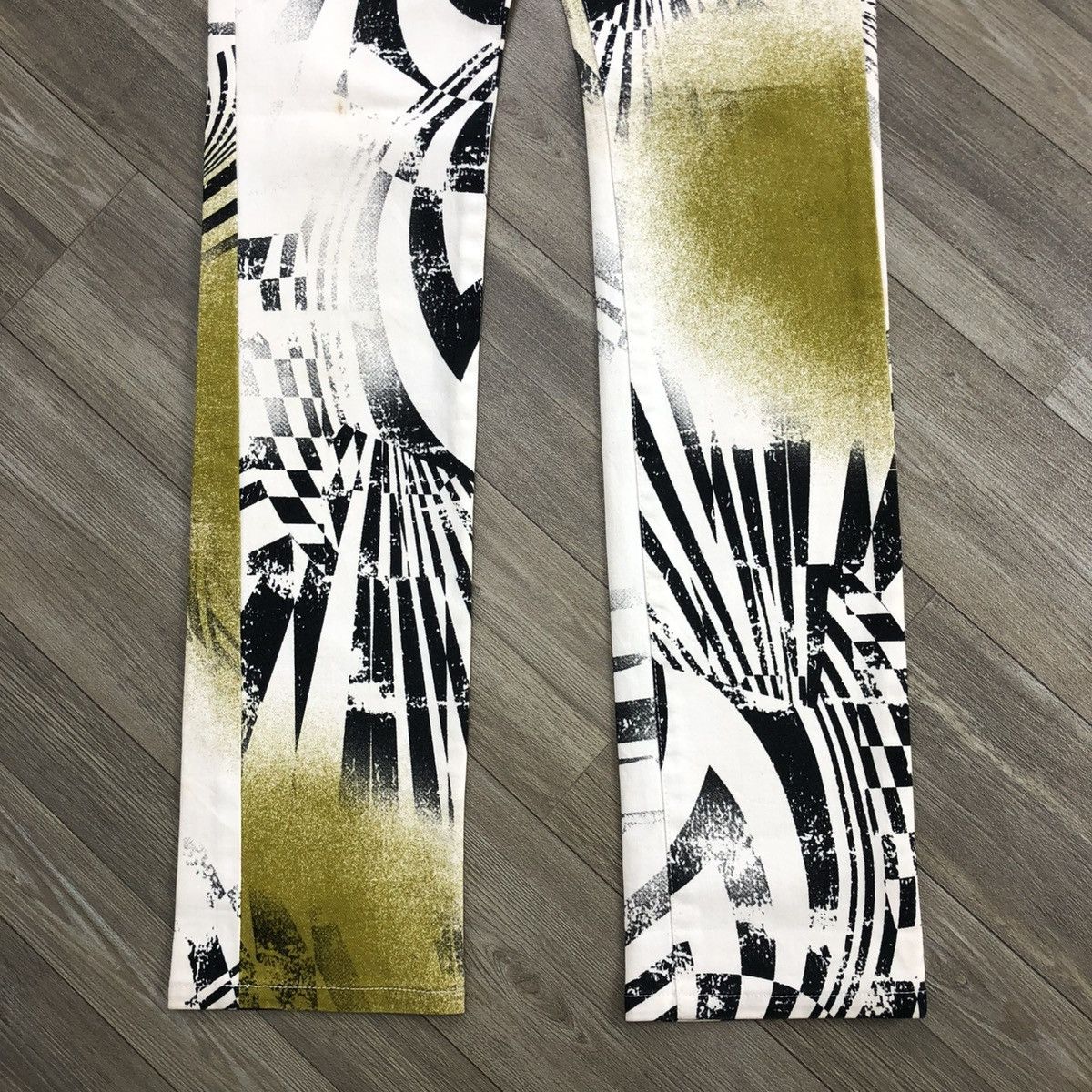 If Six Was Nine 2000s Okiraku Japan Graphics Printed Jeans Size US 28 / EU 44 - 6 Thumbnail