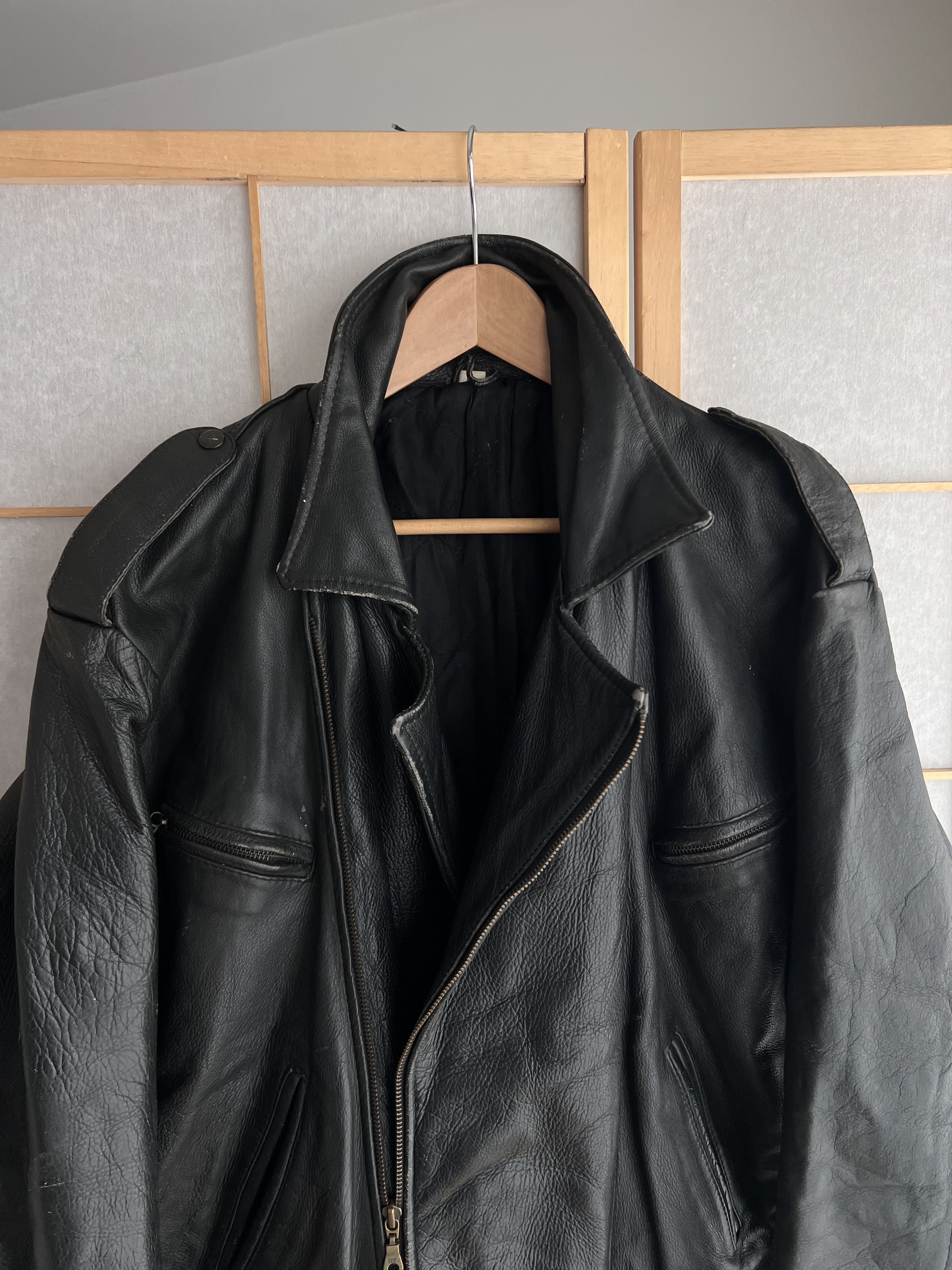 Japanese Brand Vintage 90s racing leather bomber jacket biker y2k punk rare Size US L / EU 52-54 / 3 - 14 Thumbnail