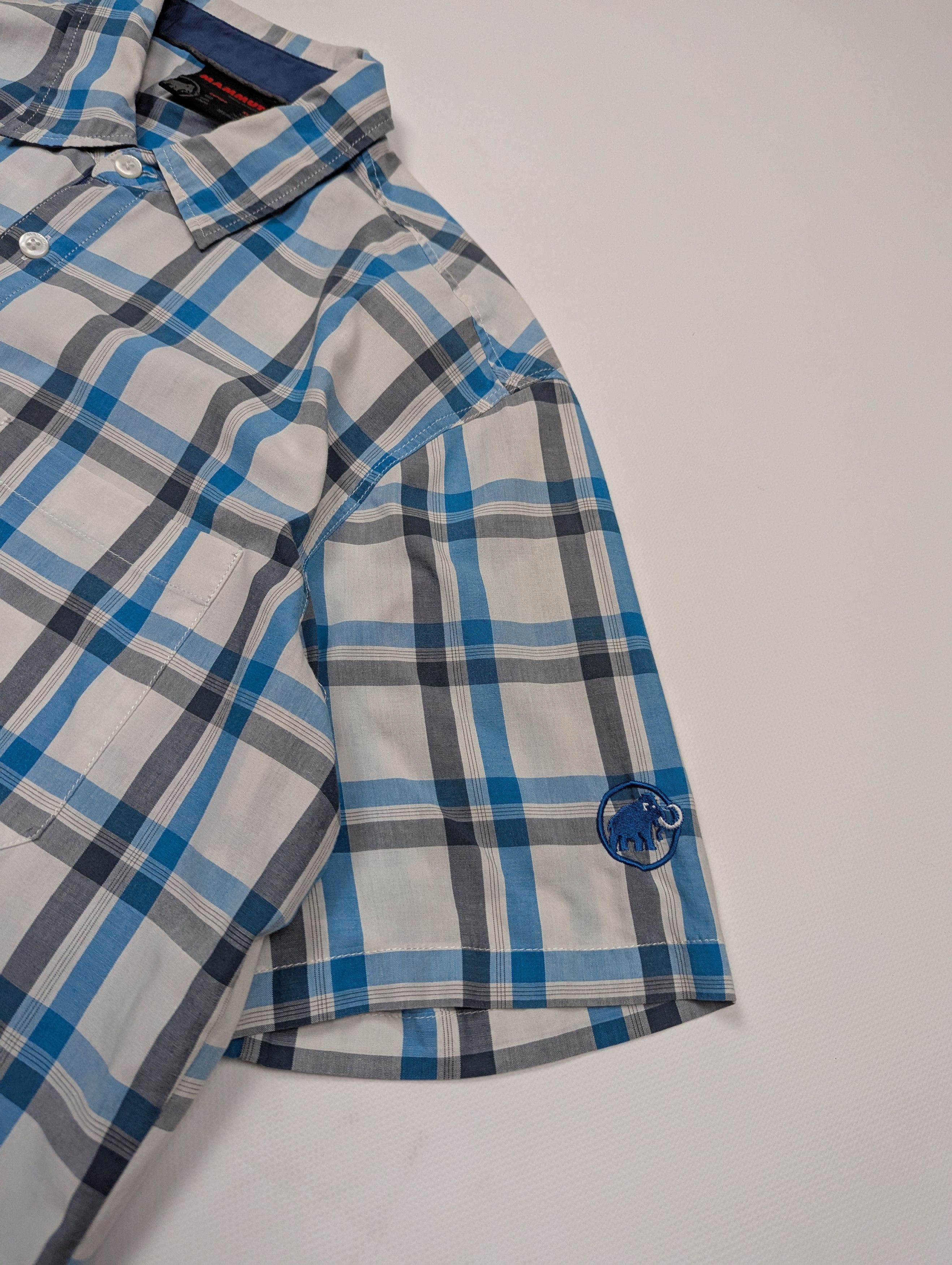 Mammut Mammut Men’s XL Short Sleeve Check Shirt Blue Grey Outdoor Size US XL / EU 56 / 4 - 4 Thumbnail