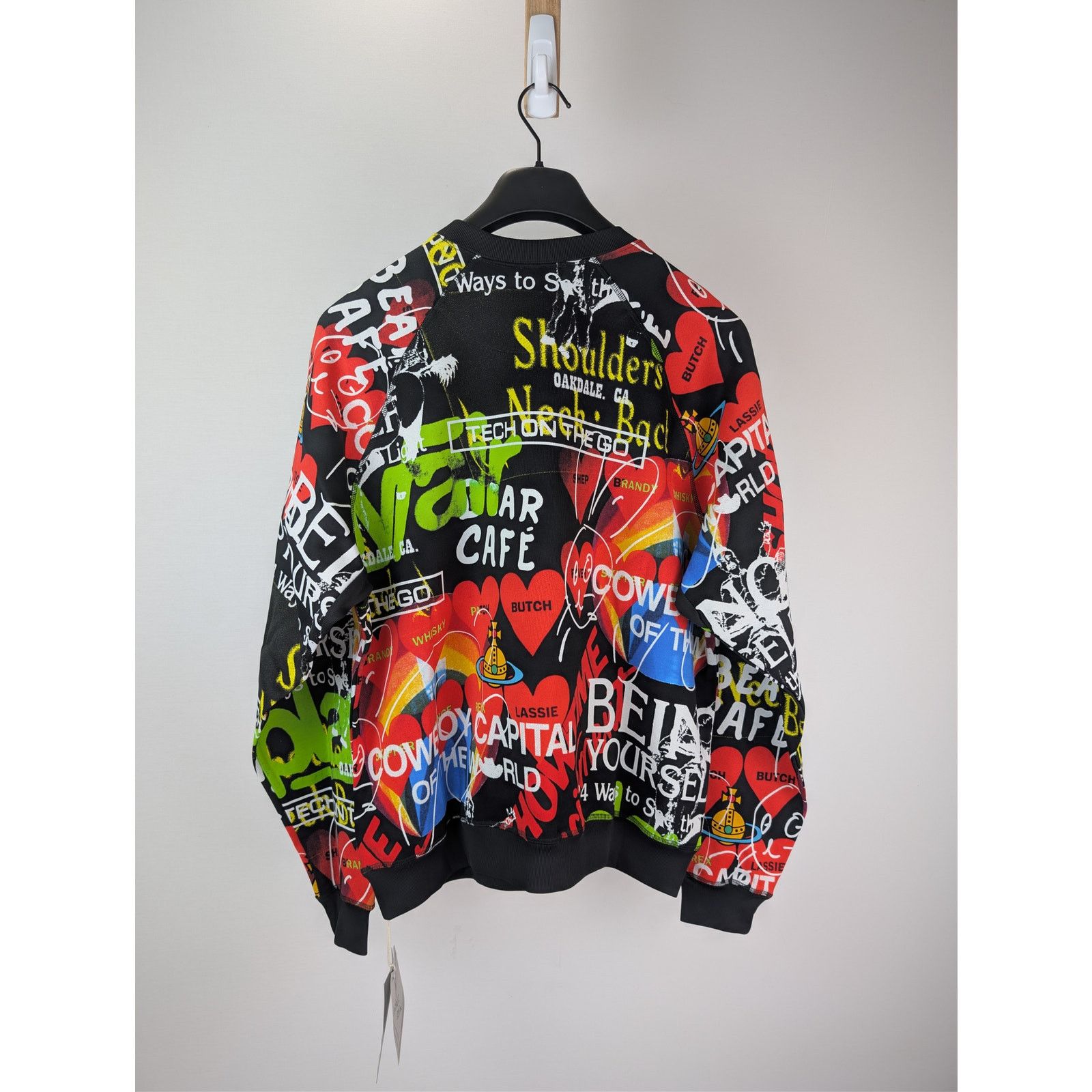 Vivienne Westwood o1rshd1 Organic Cotton Crewneck Graffiti Print Sweater Size US M / EU 48-50 / 2 - 9 Thumbnail
