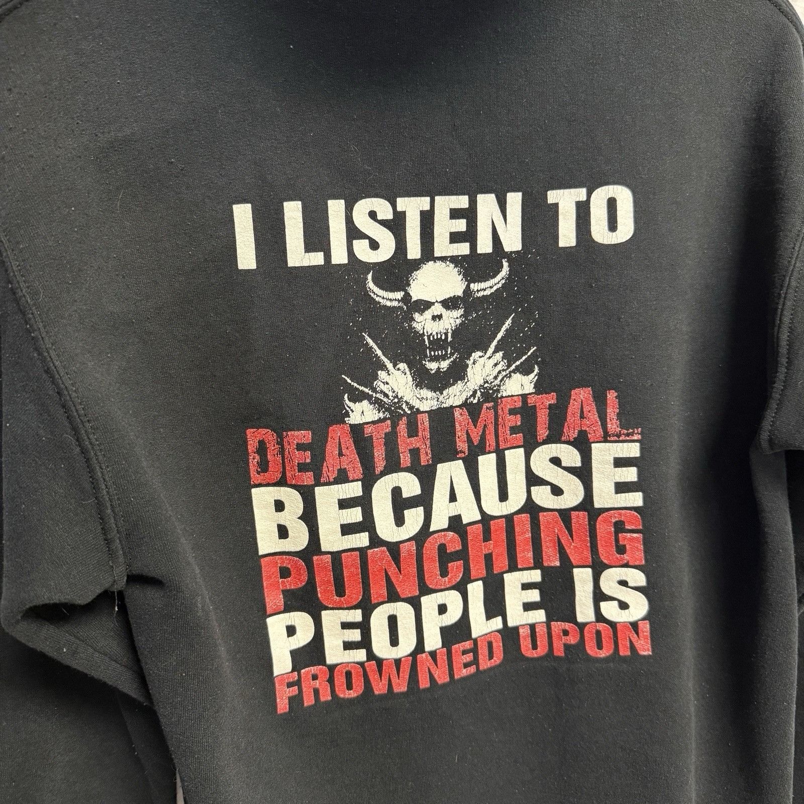 Vintage Death Metal Hoodie Sweatshirt Mens Small Black Size US S / EU 44-46 / 1 - 9 Thumbnail