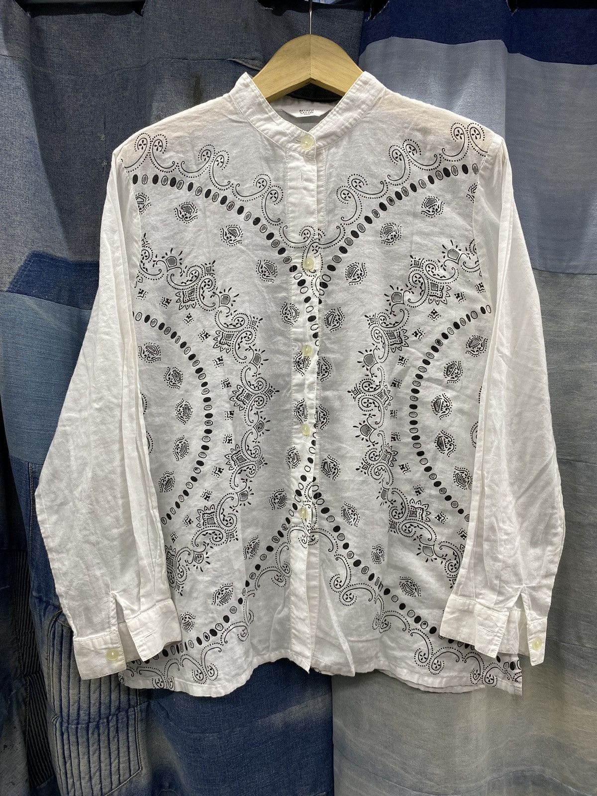 If Six Was Nine × Issey Miyake × Japanese Brand issey miyake style japanese blouse salon tokyo bandana holes Size US S / EU 44-46 / 1 - 1 Thumbnail