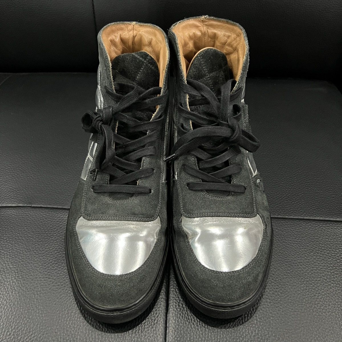 Marc Jacobs Marc Jacobs Metallic Suede High-Top Sneakers Size US 7 / EU 40 - 8 Thumbnail