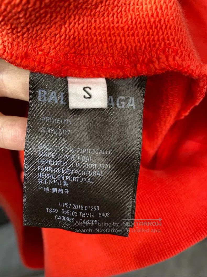 Balenciaga Balenciaga Red Logo Print Hoodie. Size US S / EU 44-46 / 1 - 4 Thumbnail