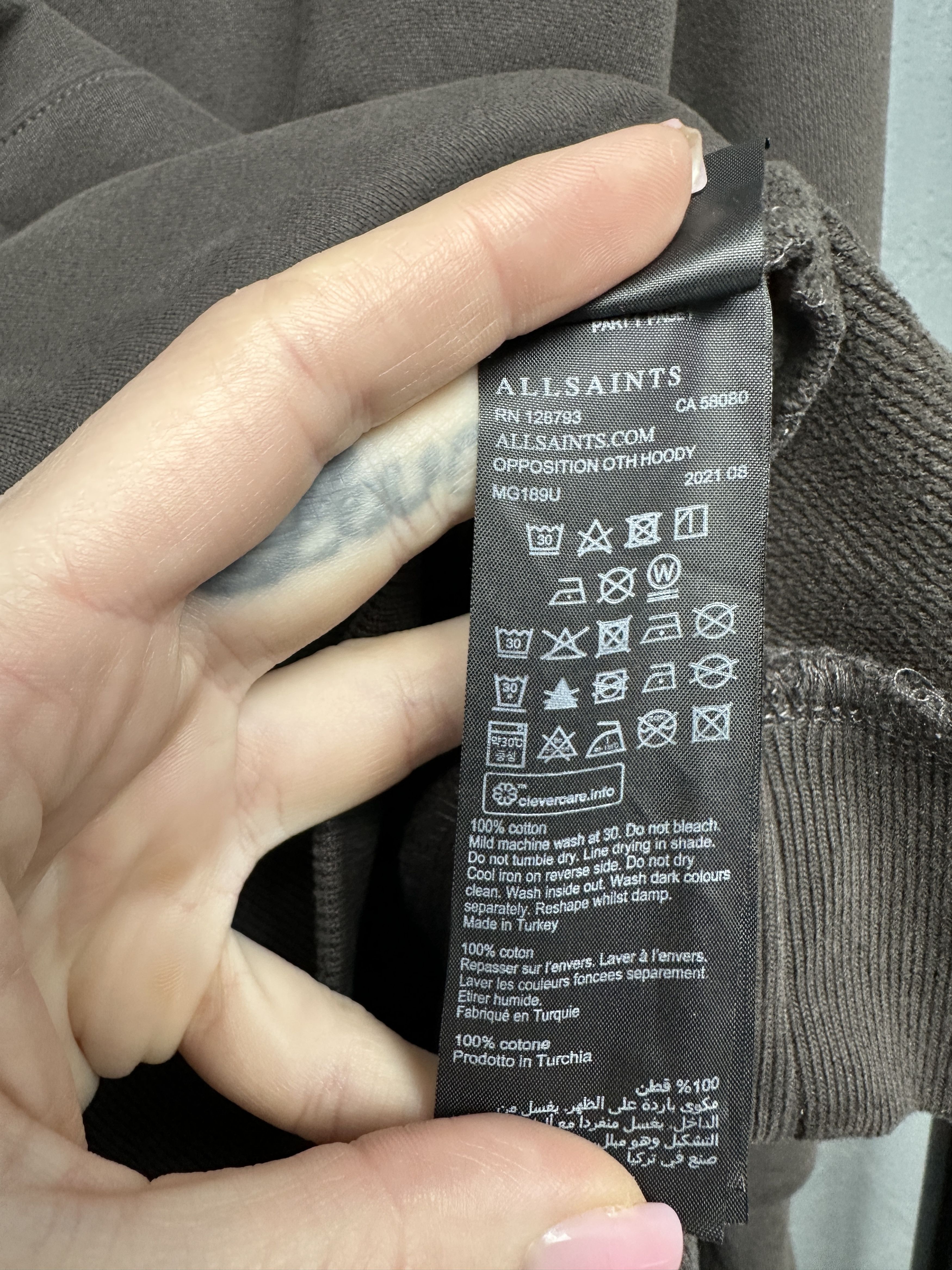 Allsaints Allsaints Opposition OTH Mens Oversized Hoodie Size US S / EU 44-46 / 1 - 5 Thumbnail
