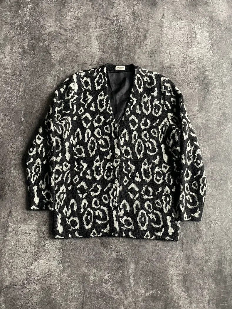 Saint Laurent Paris Saint Laurent Paris Leopard Print Mohair Cardigan Size US XS / EU 42 / 0 - 1 Thumbnail