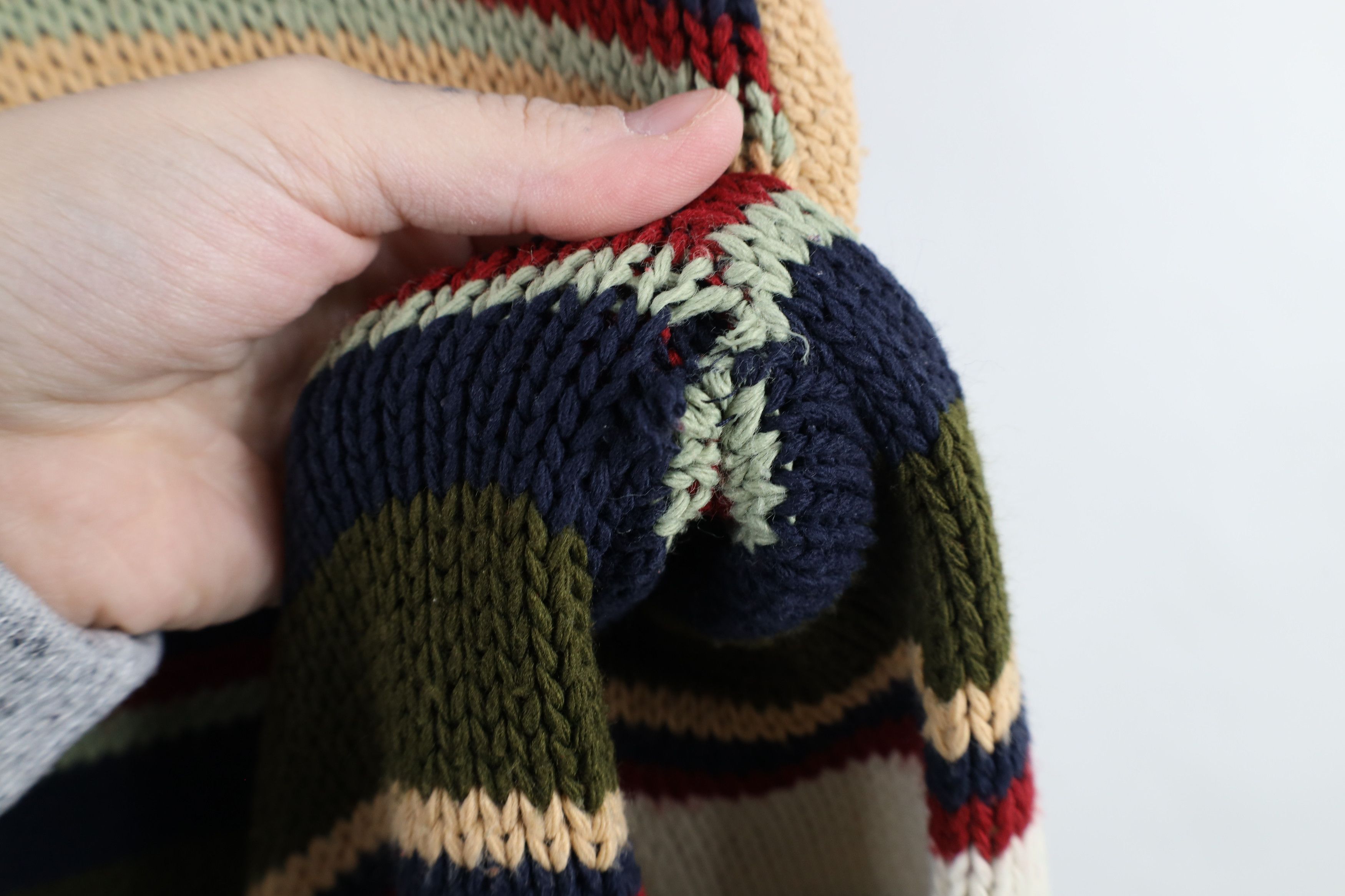 Vintage Vintage 90s Streetwear Striped Marled Knit Sweater USA Size 3XL / US 20-22 - 5 Thumbnail