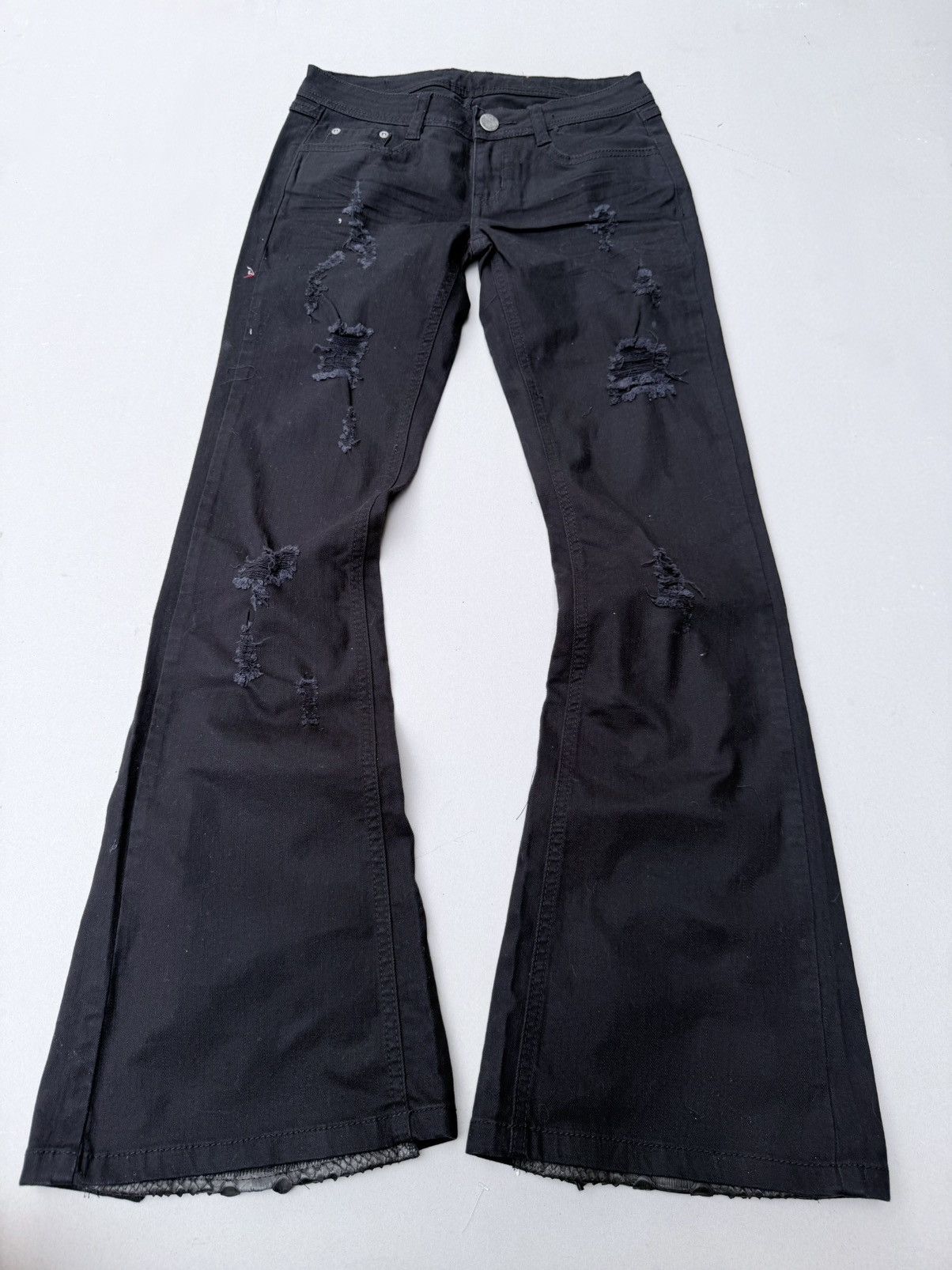 Japanese Brand COX Lace up flare jeans Size US 27 - 1 Thumbnail