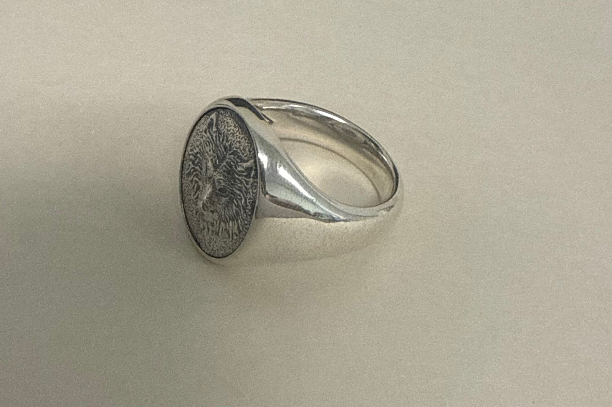 David Yurman David Yurman Signet Wolf Ring Sterling Silver 925 Size ONE SIZE - 4 Thumbnail