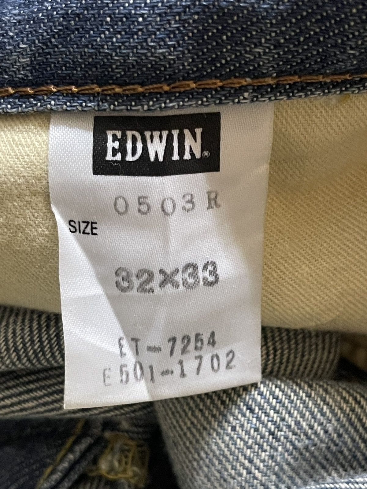 Edwin Vintage Japan Edwin 503 Faded Wash Distressed Loose Jeans Size US 33 - 10 Thumbnail