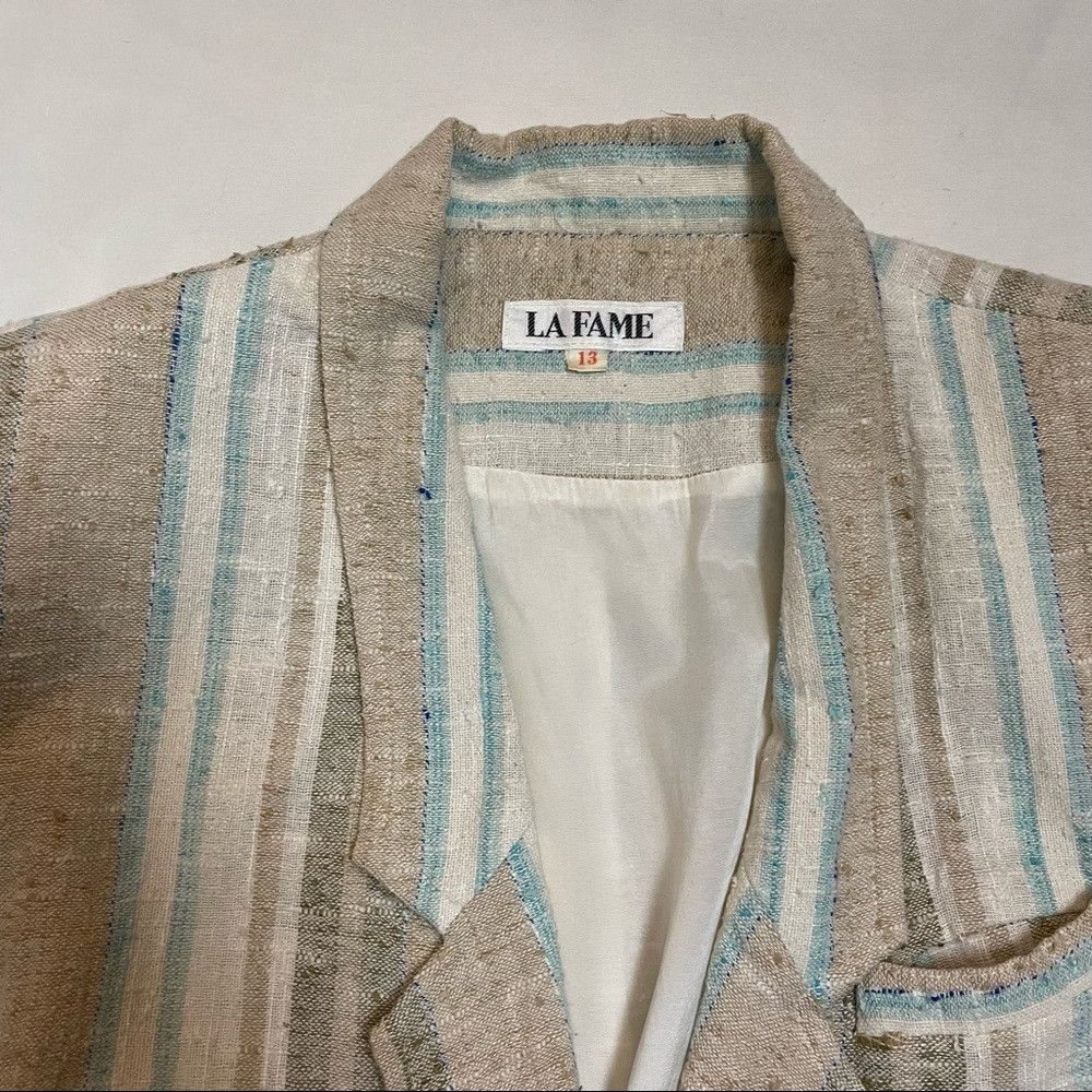 Travis Scott La Fame Linen Striped Jacket Size M Size M / US 6-8 / IT 42-44 - 7 Thumbnail