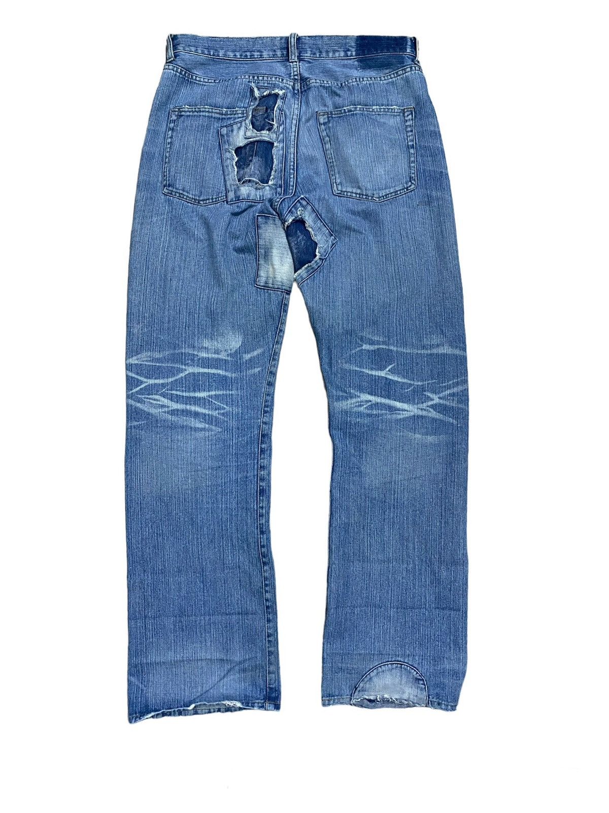 Helmut Lang Exhibitionist Patchwork Jeans Size US 33 - 3 Thumbnail