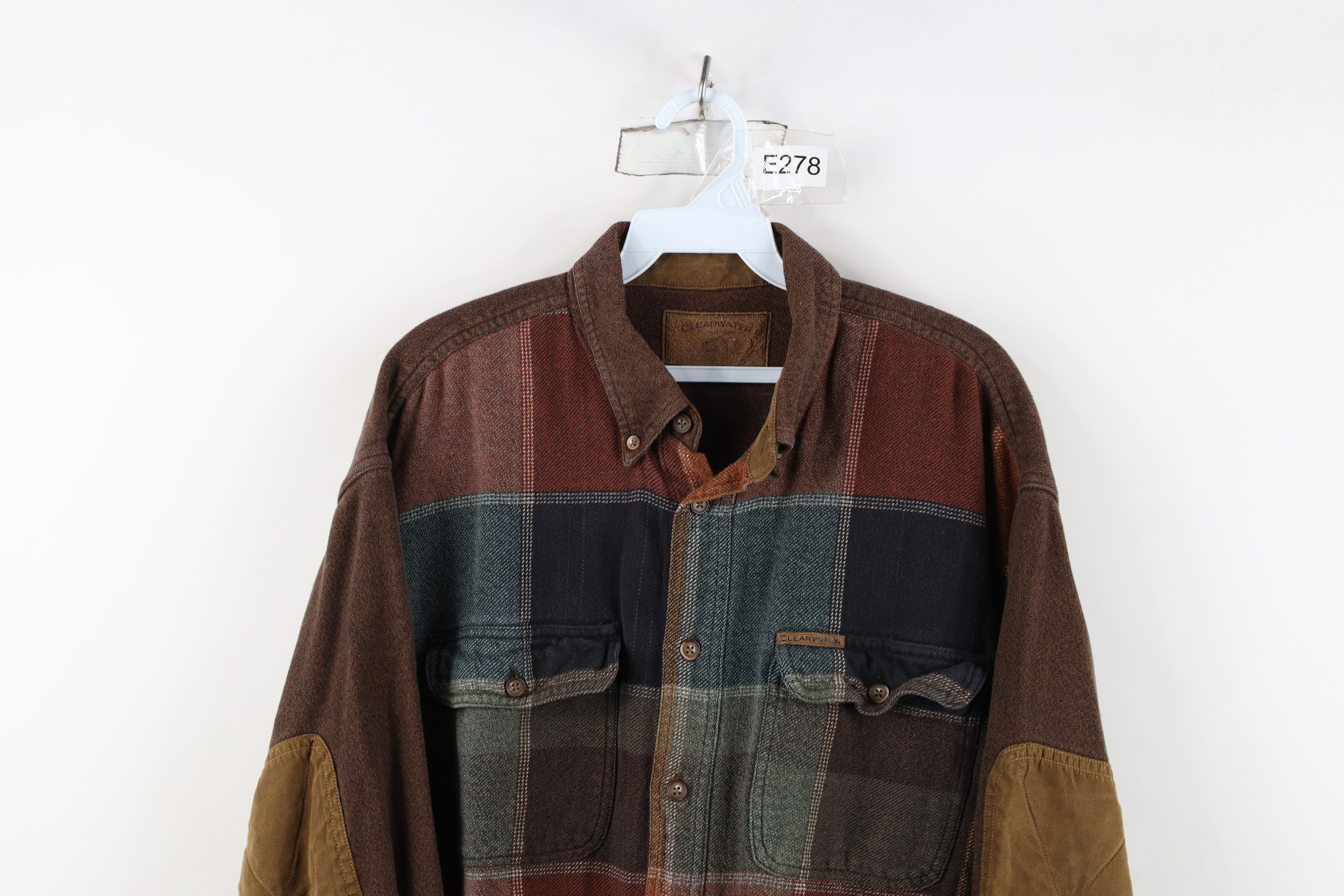 Vintage Vintage 90s Streetwear Checkered Elbow Patch Button Shirt Size US XL / EU 56 / 4 - 2 Thumbnail