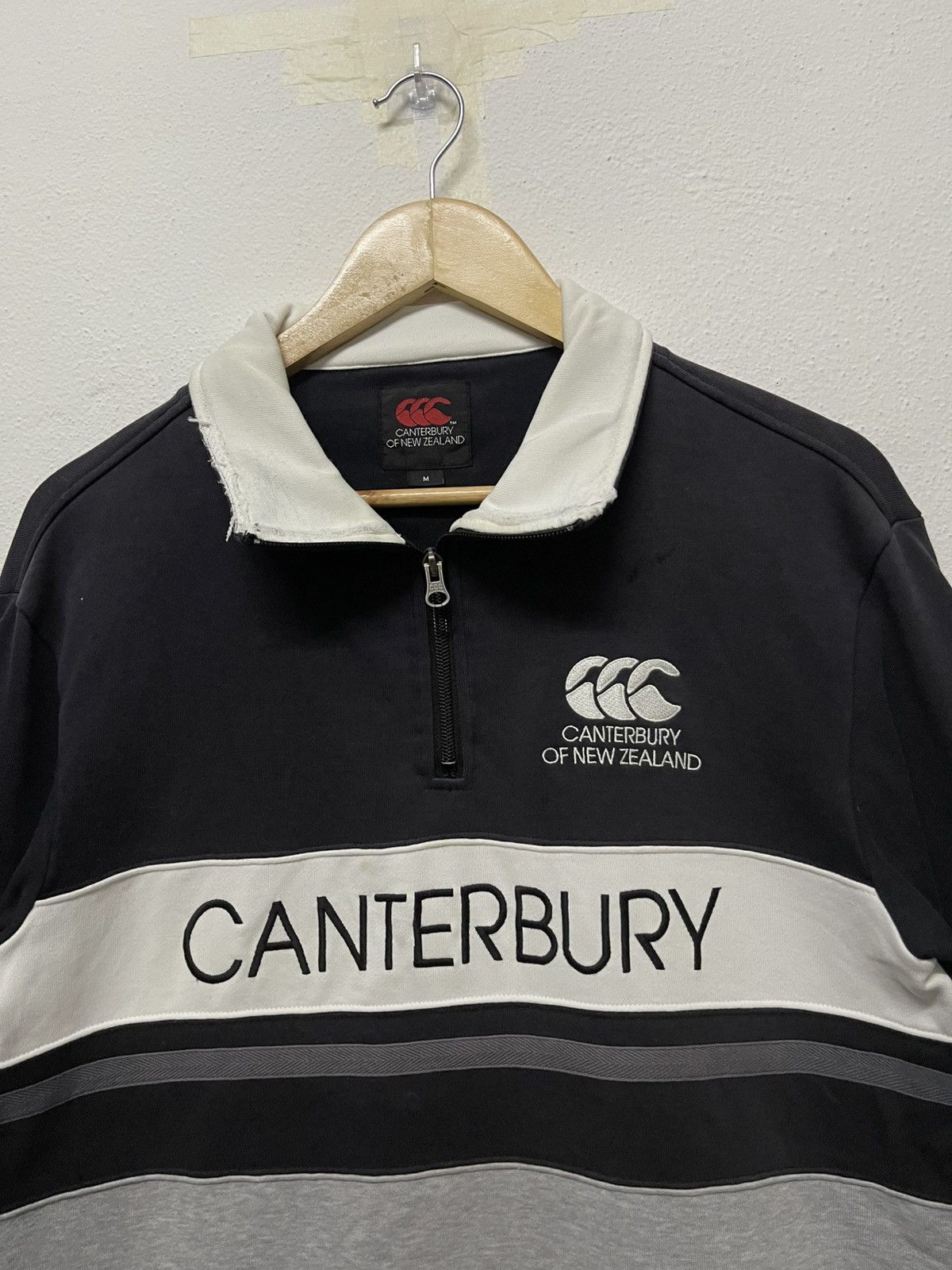 Canterbury of New Zealand × Vintage VINTAGE CANTERBURY OF NEW ZEALAND HALF ZIPPER SPELL OUT Size US M / EU 48-50 / 2 - 5 Thumbnail