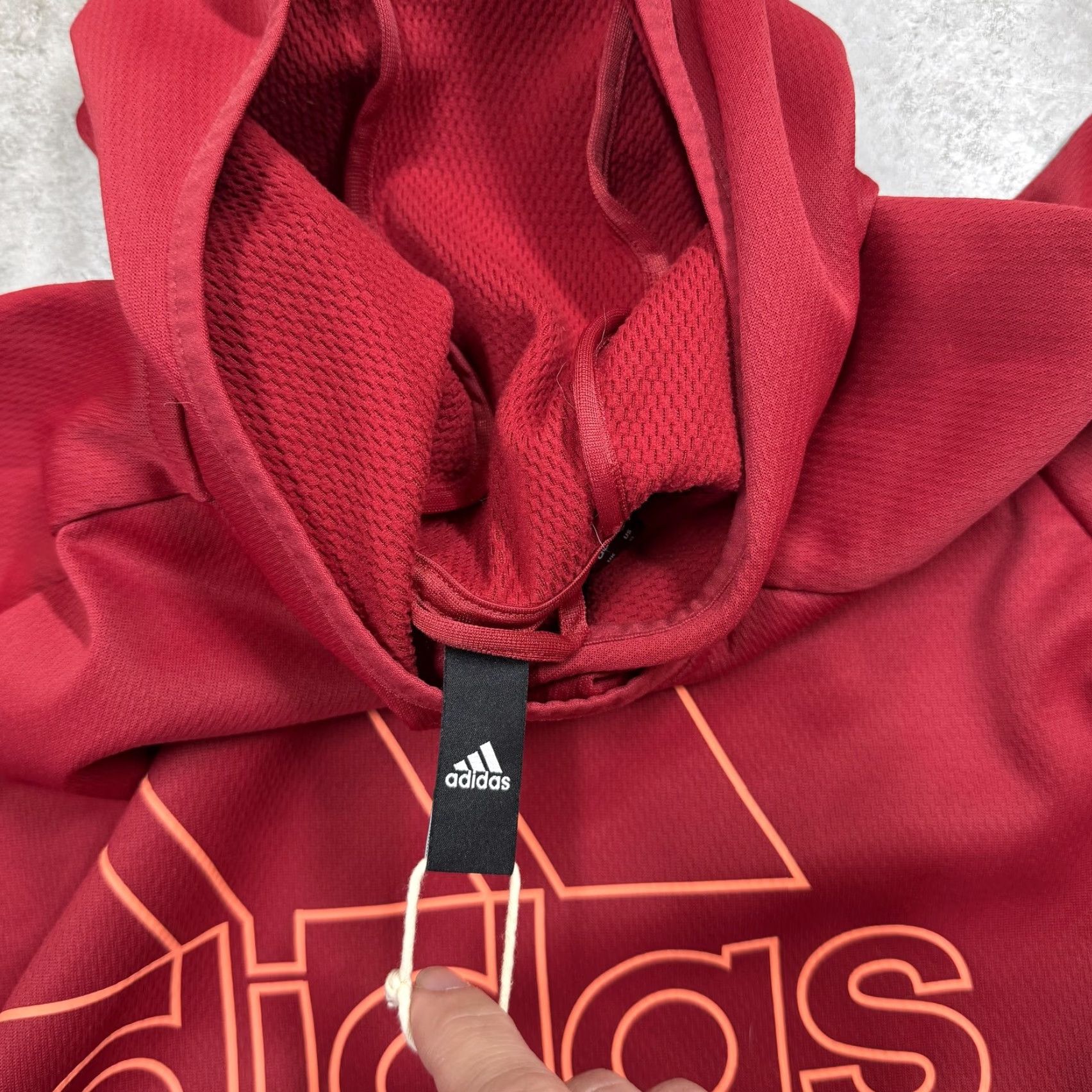 Adidas Adidas Hoodie Sweatshirt Womens XL Red Graphic Logo Pullover Training Sports Hooded Pockets Size XL / US 12-14 / IT 48-50 - 4 Thumbnail