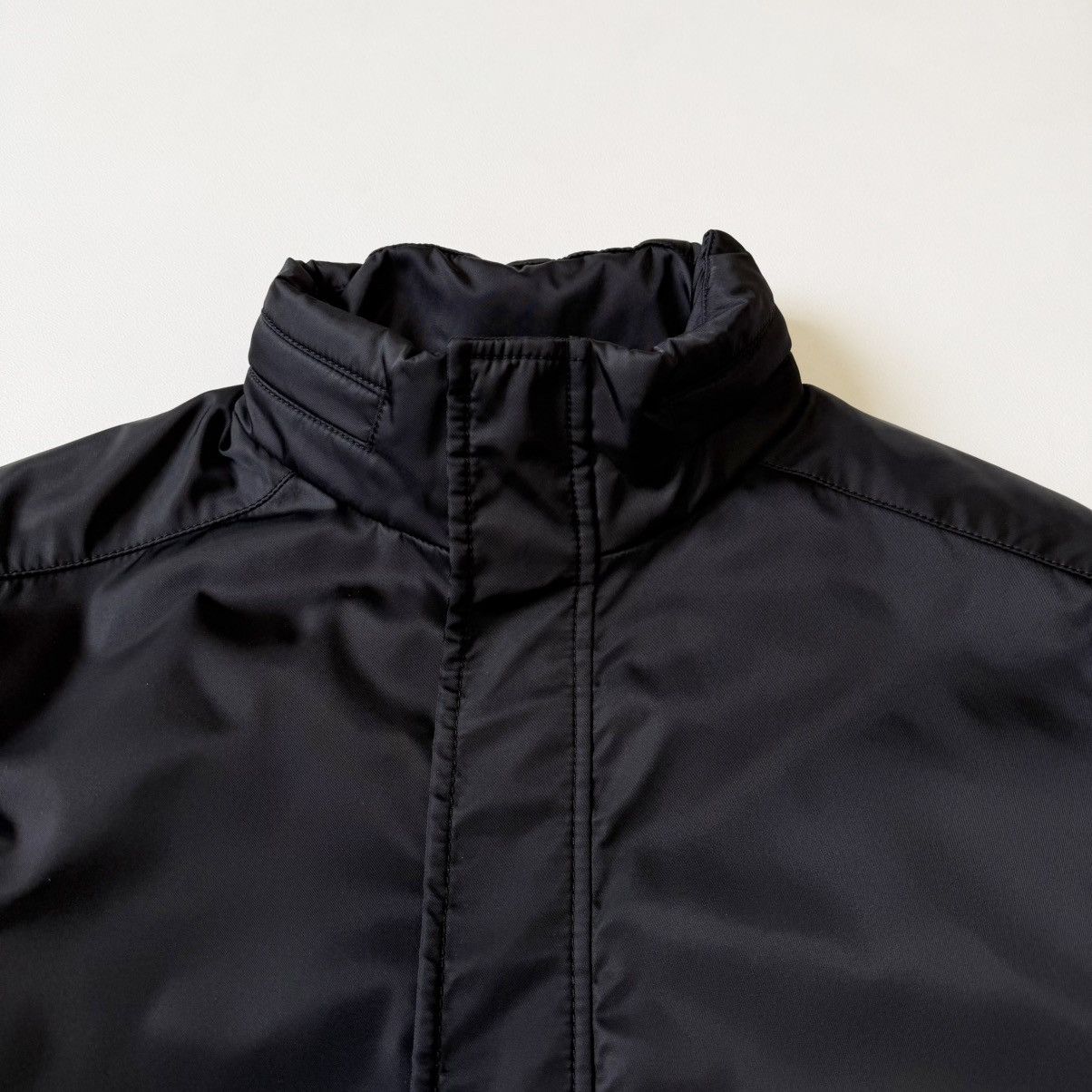 Prada A/W 24 Black Nylon Hooded Utility Jacket Size US L / EU 52-54 / 3 - 6 Thumbnail