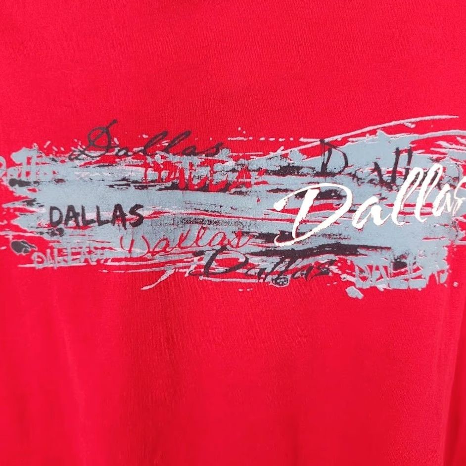 Anvil VINTAGE Dallas Texas T shirt Mens 2XL Red Anvil Destination Tee Size US XXL / EU 58 / 5 - 3 Thumbnail