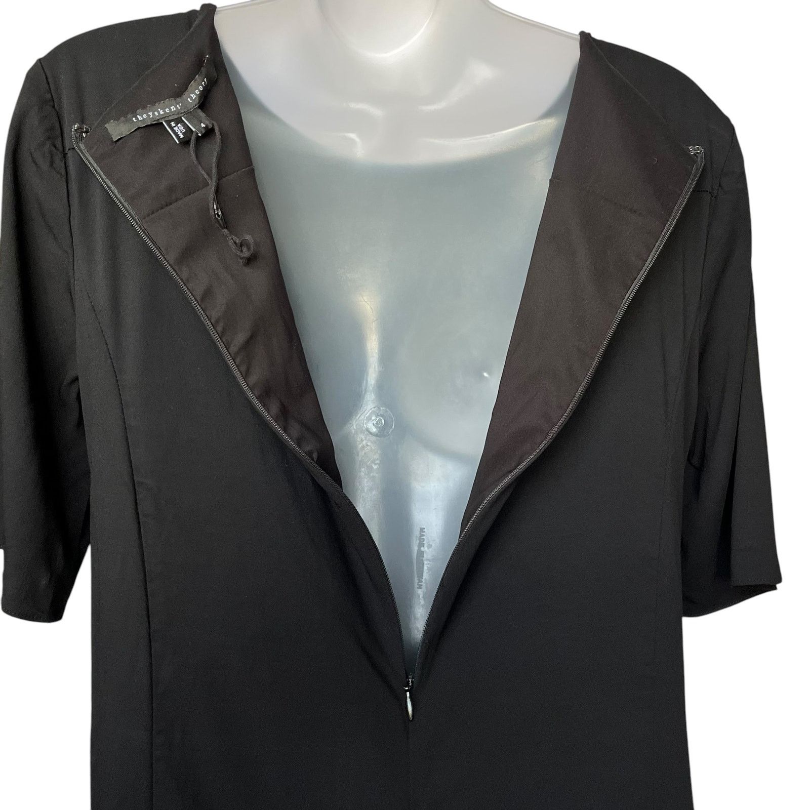 Olivier Theyskens × Theory Theyskens' Theory Black T-Shirt Shift Mini Dress Size S / US 4 / IT 40 - 7 Thumbnail