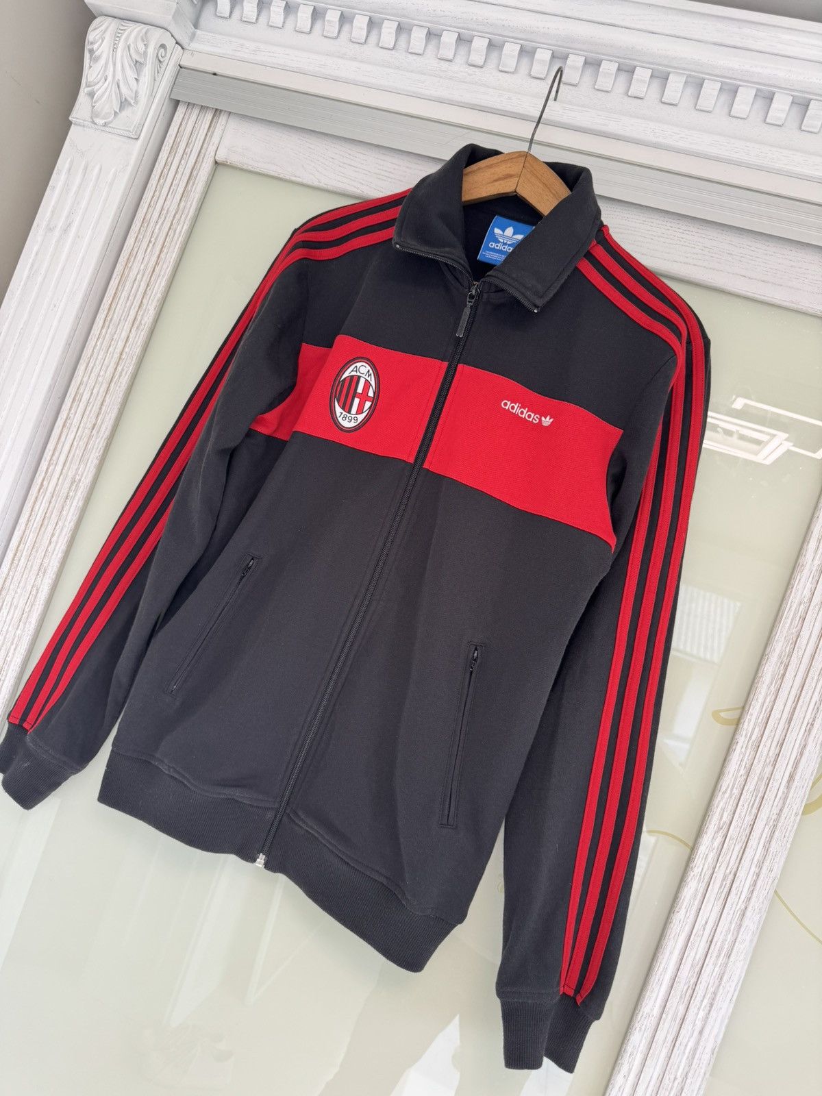 Adidas Milan 2012-2013 Soccer Track Jacket Footaball Kit Shirt Size US M / EU 48-50 / 2 - 3 Thumbnail