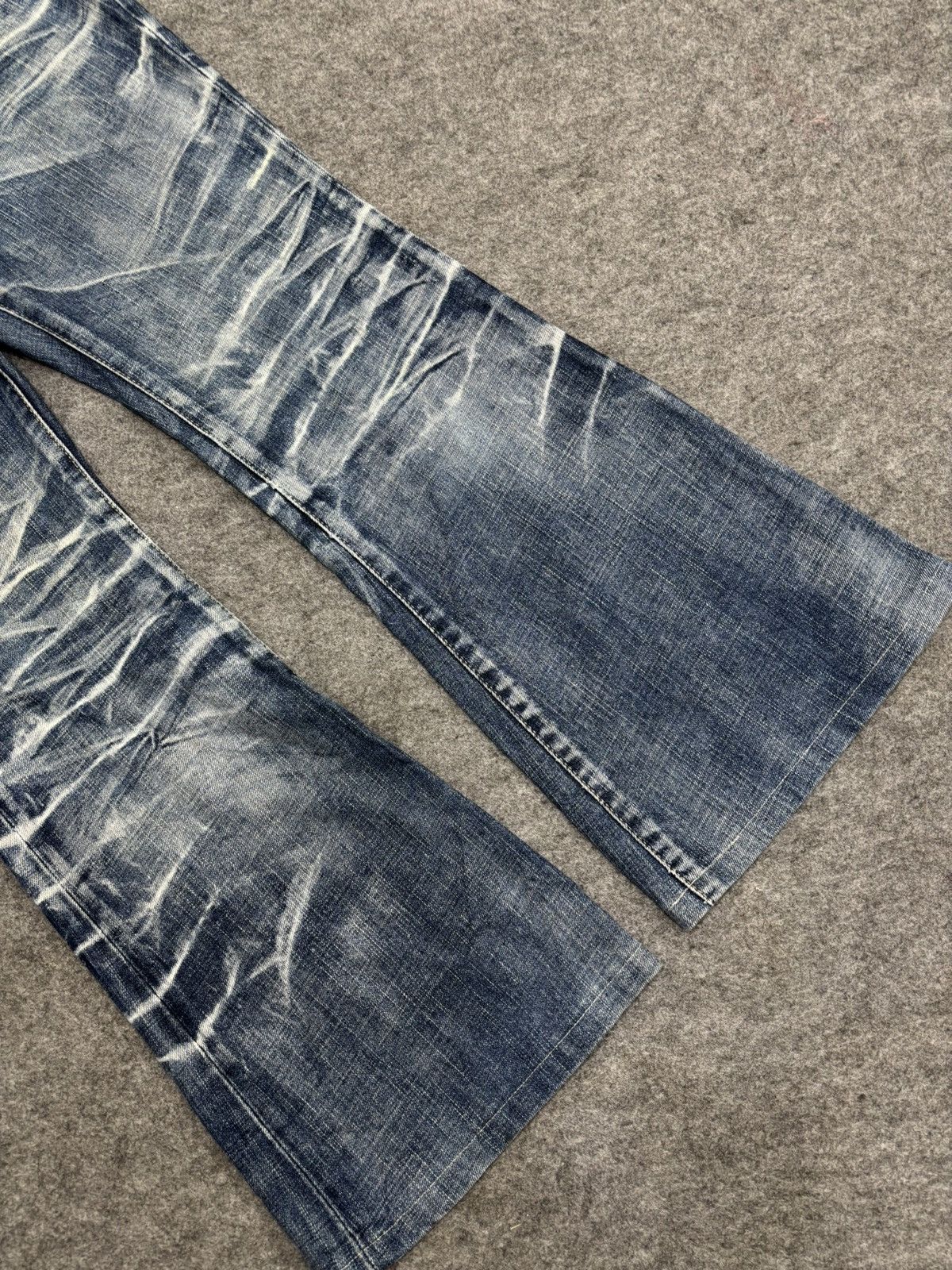 Tornado Mart 💥Bell Bottom💥Tornado Mart Crazy Claw Mark Denim F621 Size 33" - 10 Thumbnail
