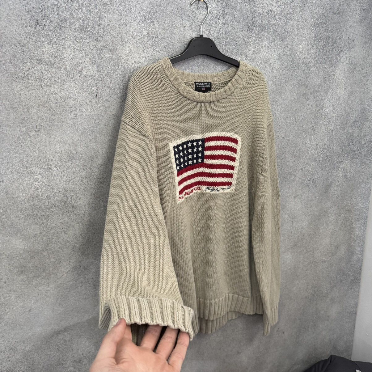 Polo Ralph Lauren Polo Ralph Lauren sweater USA Flag Vintage 90s Size US L / EU 52-54 / 3 - 3 Thumbnail