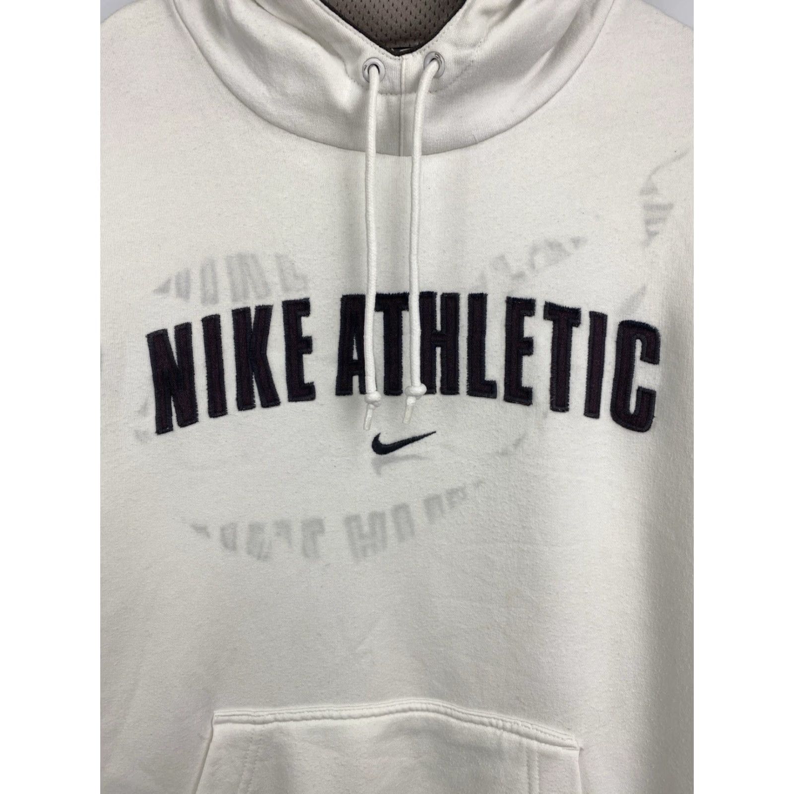Nike VINTAGE Nike Athletics Boxy Hoodie Mens S White 90s Retro Y2K Rare Hoodie Size US S / EU 44-46 / 1 - 4 Thumbnail