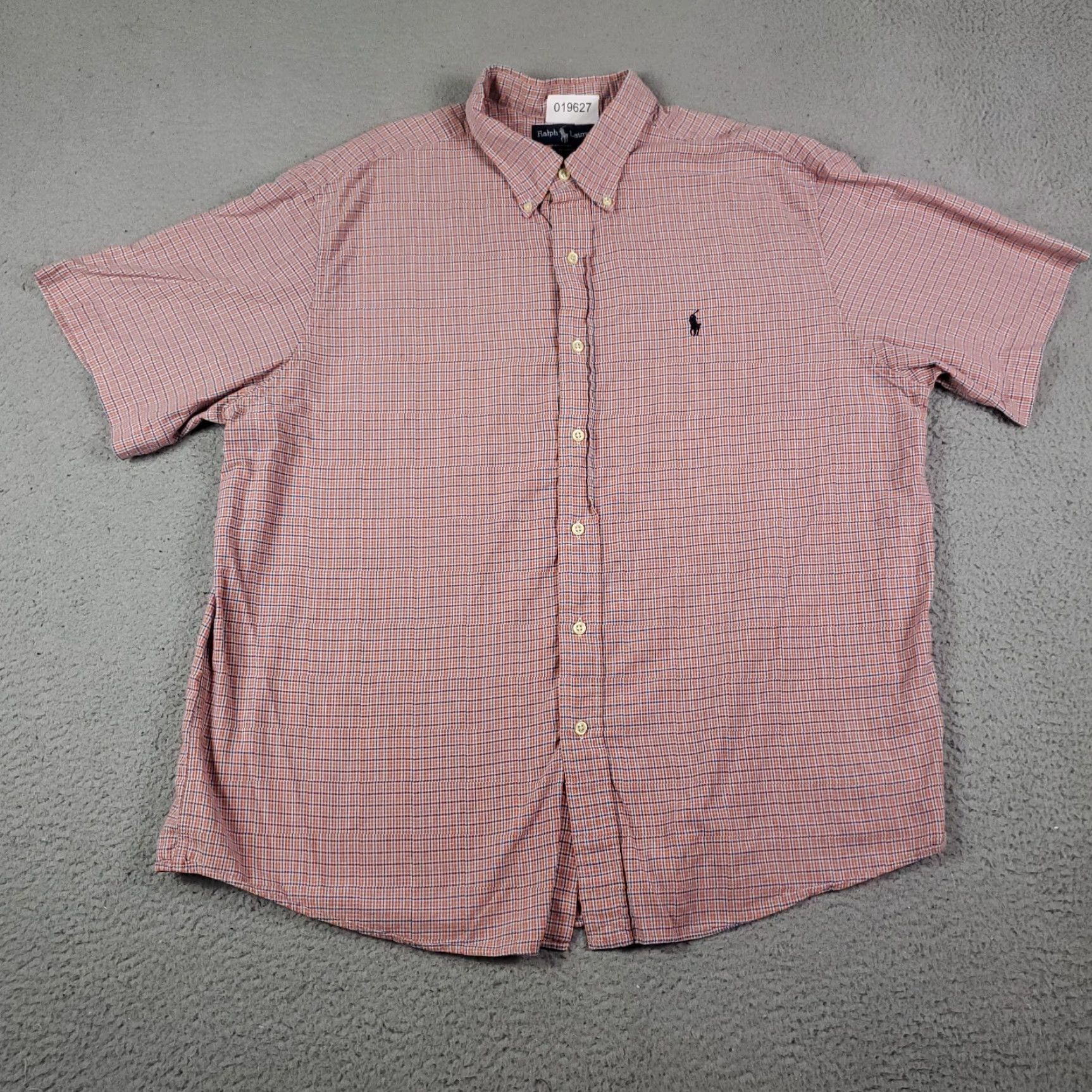 Ralph Lauren Ralph Lauren Shirt Mens XL Orange Plaid Button-Up Cotton Classic Preppy Size US XL / EU 56 / 4 - 3 Thumbnail