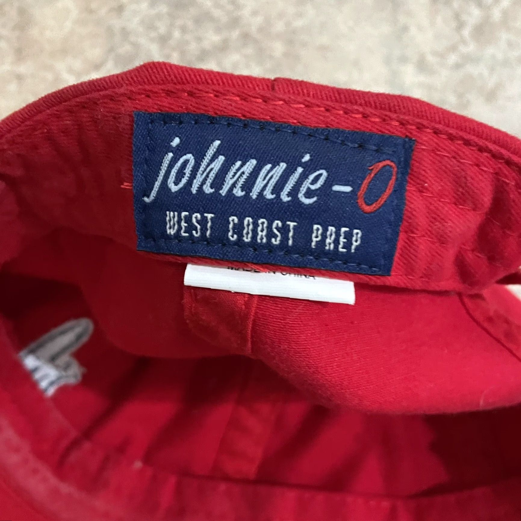 johnnie-O VINTAGE Johnnie-O Baseball Cap Men Adjustable Red Cotton Cap Size ONE SIZE - 4 Thumbnail