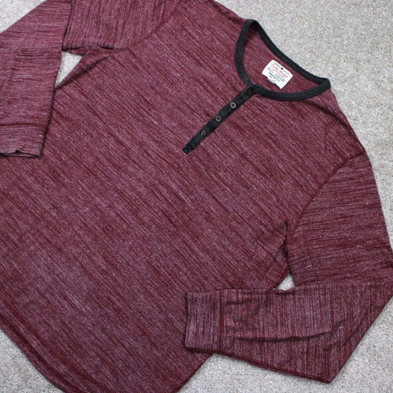 Lucky Brand Lucky Brand Henley Shirt Mens Large Red 100% Cotton Long Sleeve Pullover Size US L / EU 52-54 / 3 - 3 Thumbnail