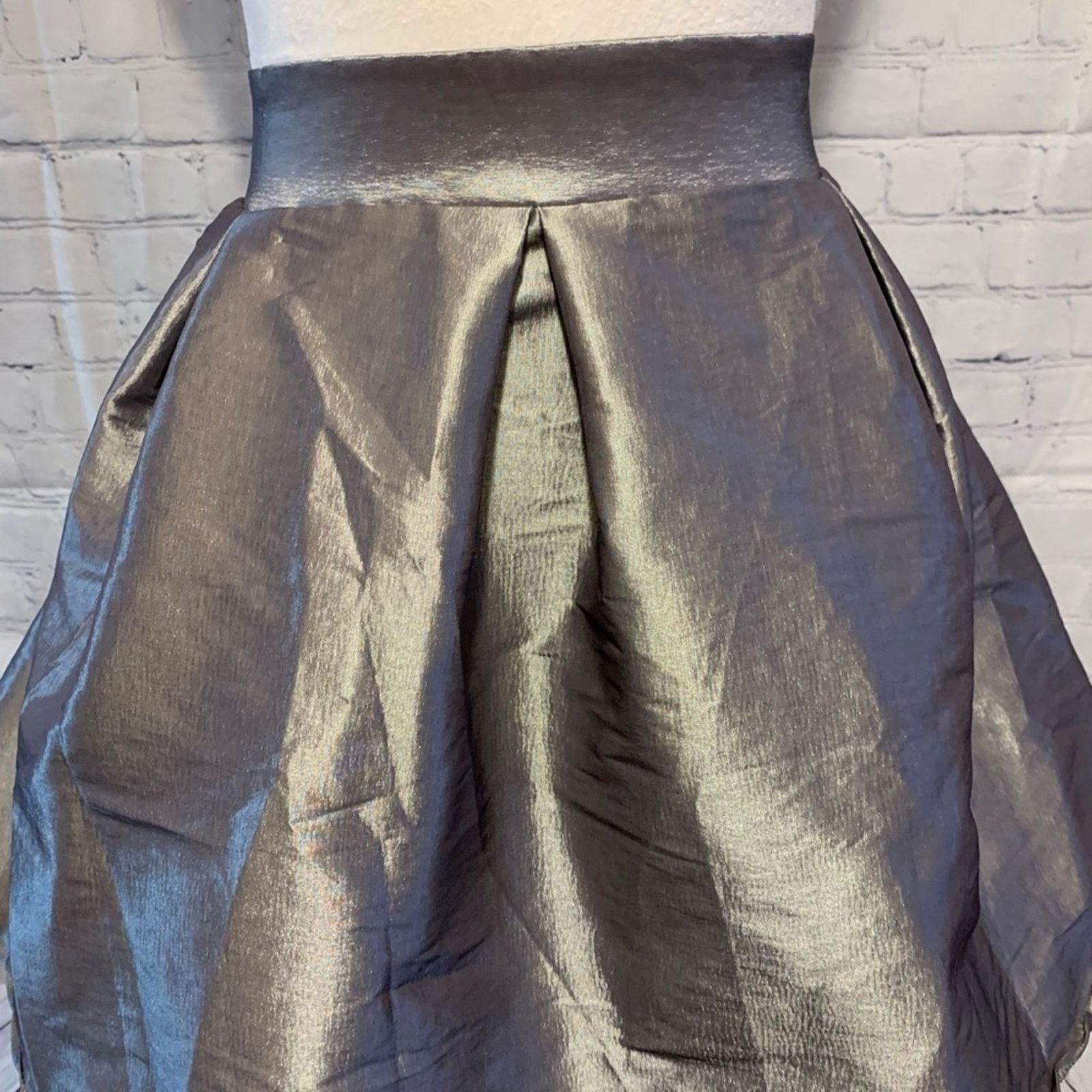 & Other Stories Cleo Metallic Flared A-Line Swing Casual Party Mini Skirt Size 42" / US 20 - 3 Thumbnail