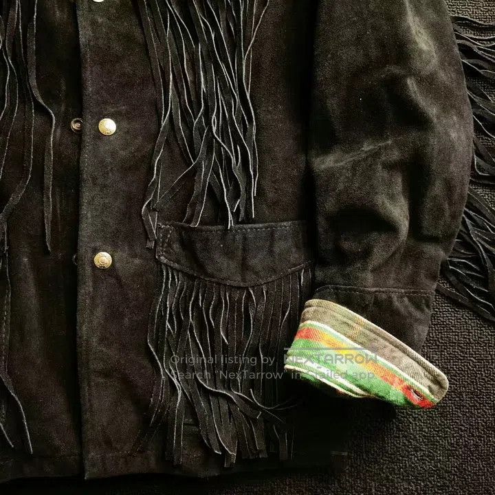 Other Suede cowhide western cowboy tassel leather jacket Size US S / EU 44-46 / 1 - 5 Thumbnail