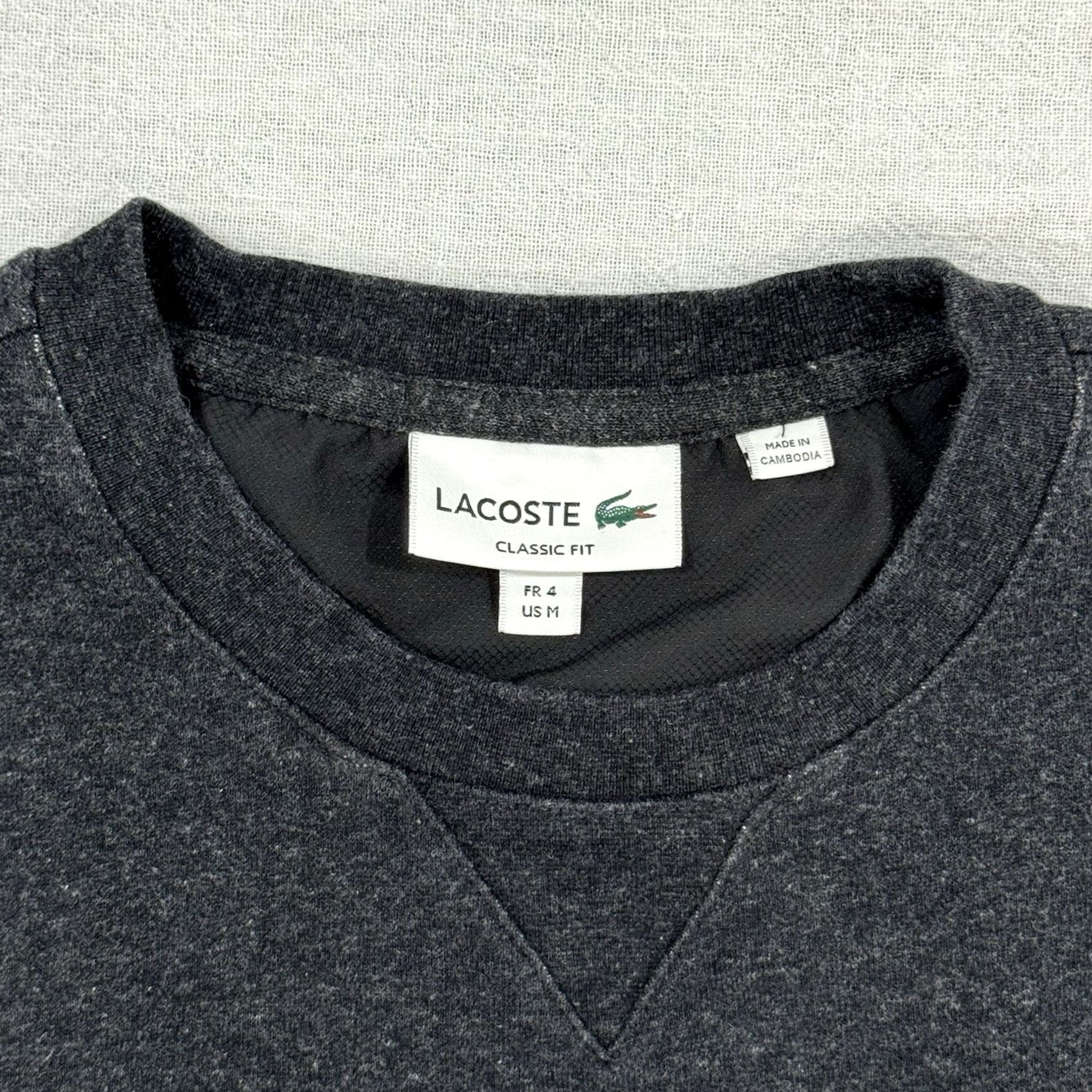 Lacoste Lacoste Sweatshirt Men's Charcoal Gray Pullover Crewneck M Regular Jersey Cotton Polyester Designer" Size US M / EU 48-50 / 2 - 4 Thumbnail