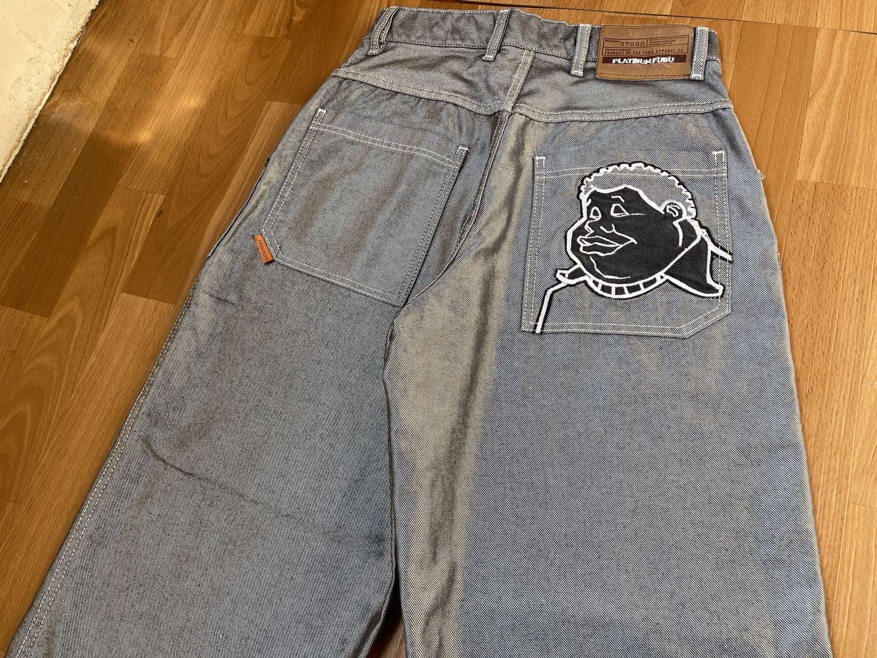 Fubu FUBU jeans shiny vintage baggy silver metallic Fat Albert 30 Size US 30 / EU 46 - 4 Thumbnail