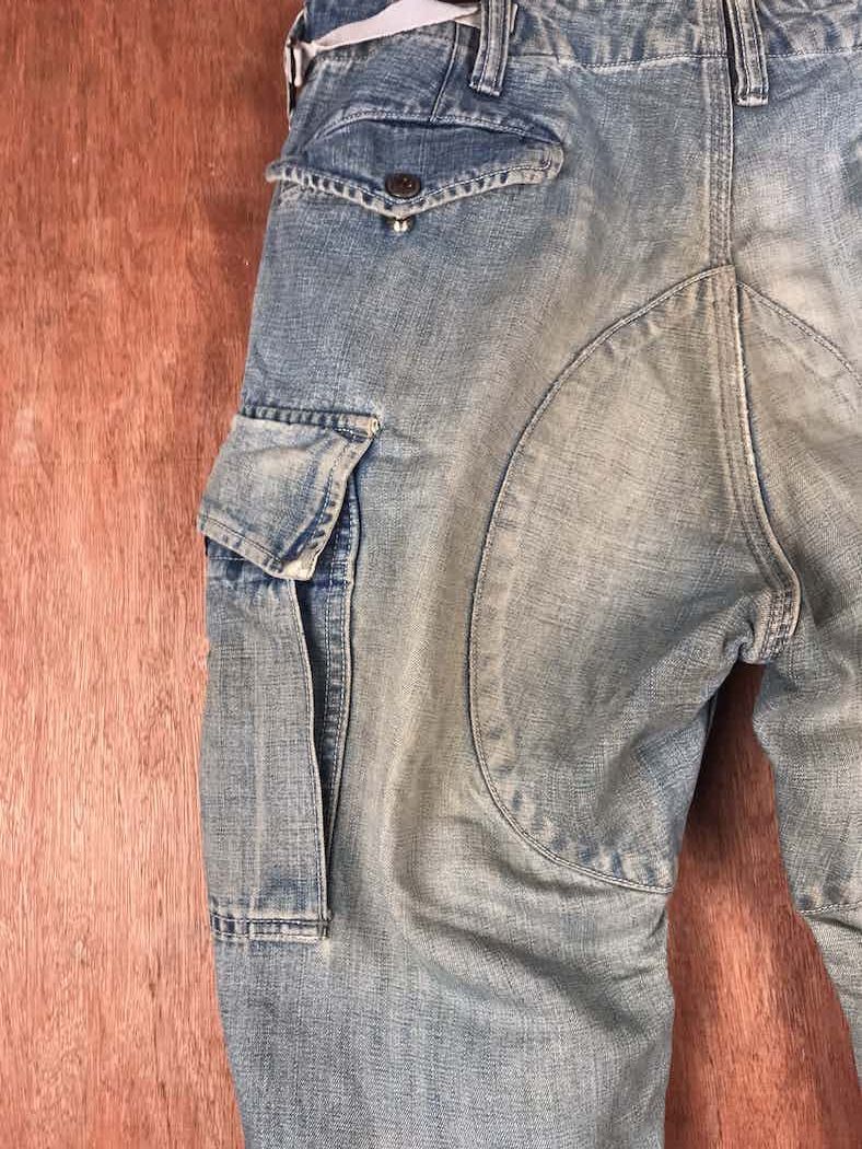 Blue Blue Japan Blue Blue Japan Distress Denim cargo Pants #2285DLAL Size US 32 / EU 48 - 12 Thumbnail