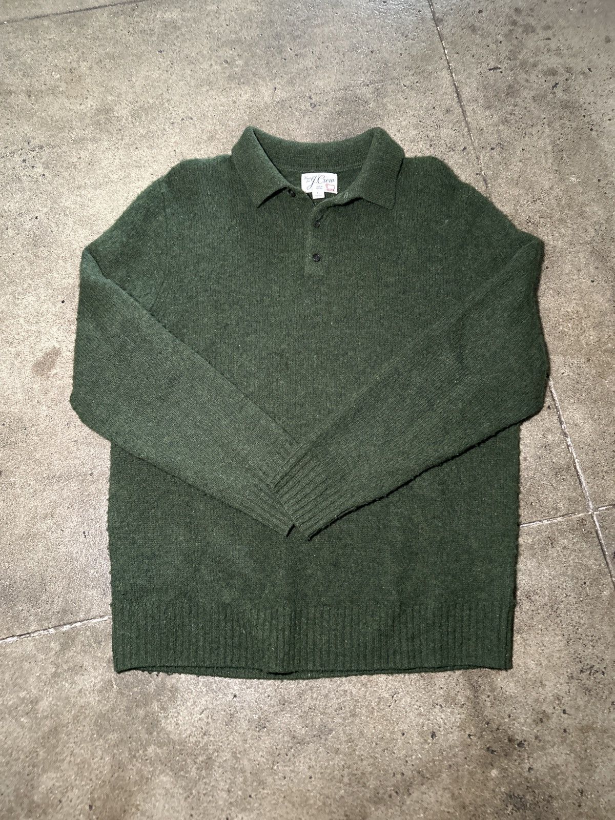 image of J Crew Knit Sweater in Green, Men's (Size Large)