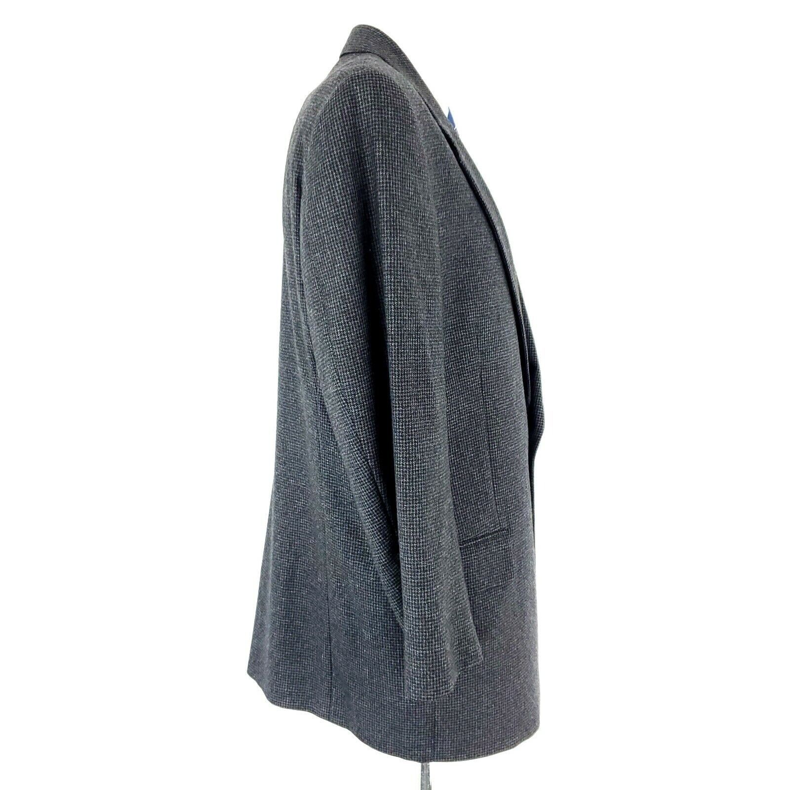 Joseph Abboud Joseph Abboud Wool 2 Button Sport Coat 42R Gray Black Check Size 42R - 7 Thumbnail