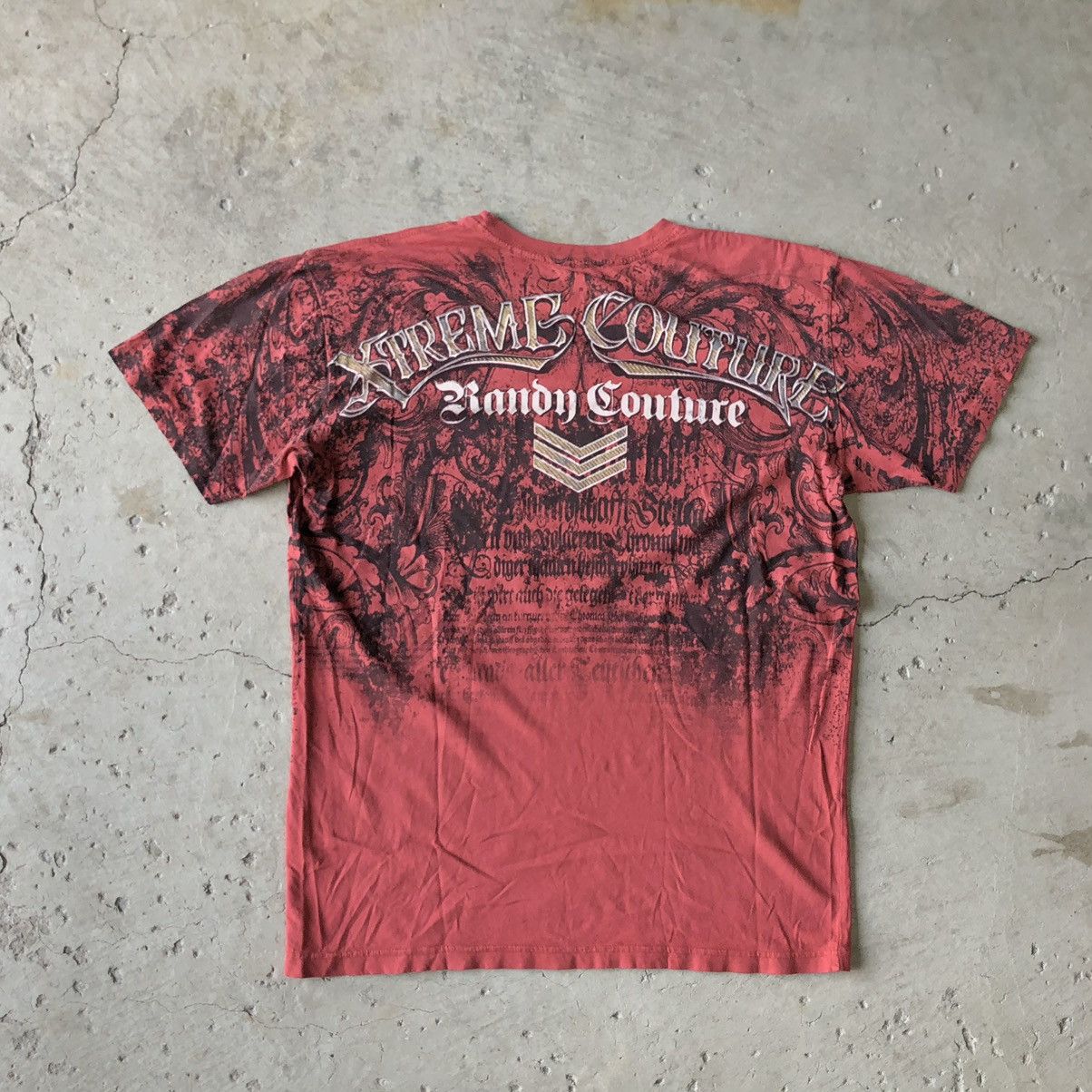 Affliction × Ed Hardy Xtreme Randy Couture MMA Elite Style Cyber Y2K T Shirt Size US XL / EU 56 / 4 - 3 Thumbnail