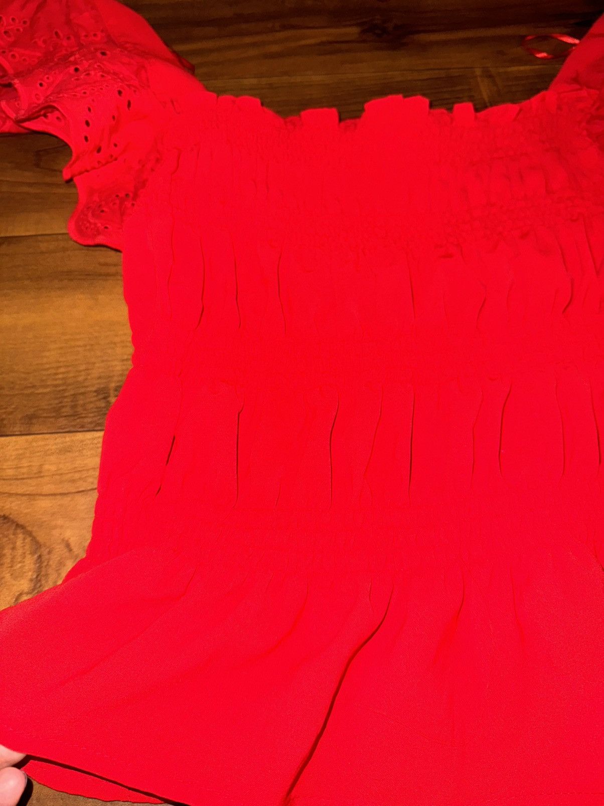 Other Women’s Red Lace Ruffle Crop Top Size L | Cute Y2K Going Out Size ONE SIZE - 3 Thumbnail