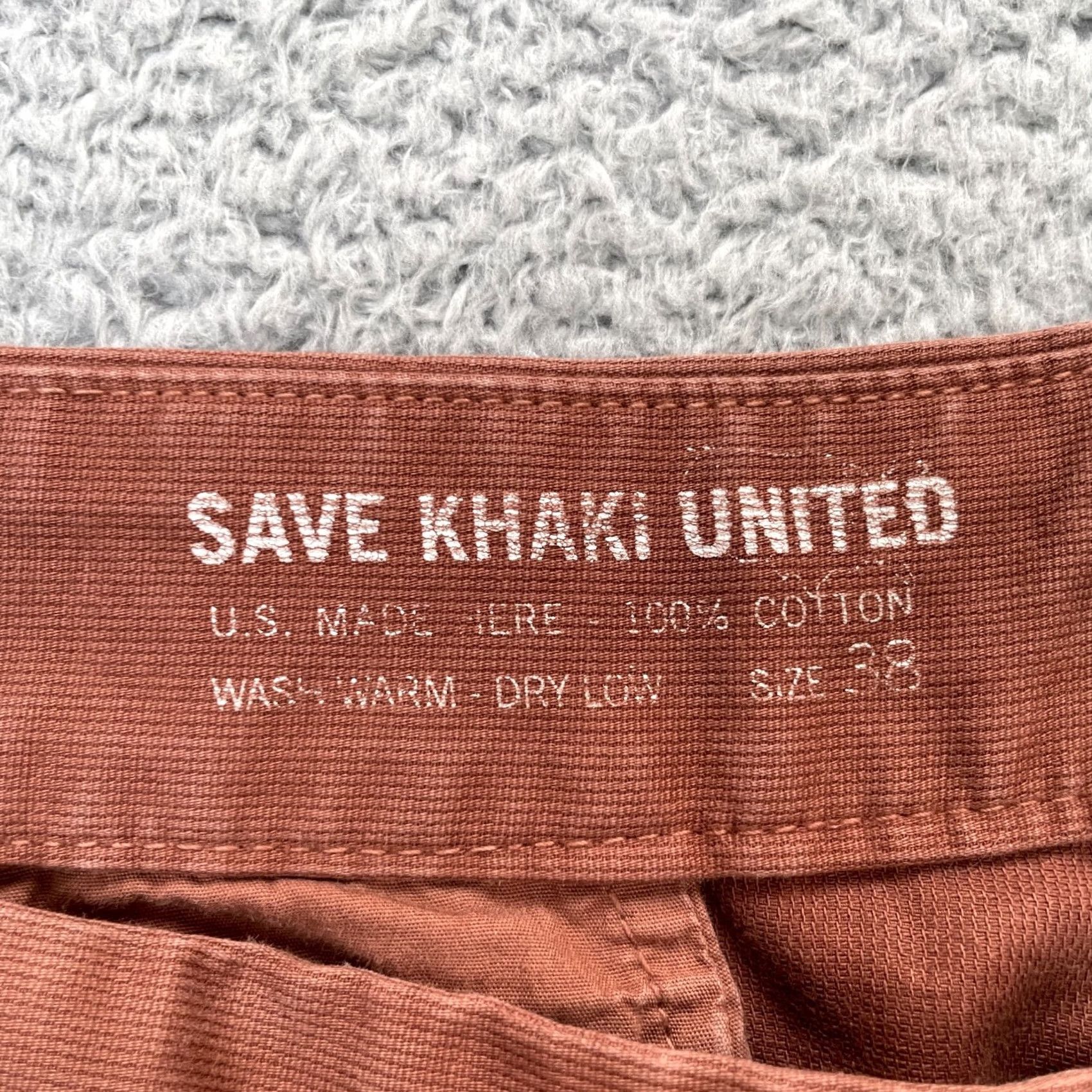 Save Khaki United Save Khaki United Pants Mens 38 Brown Twill Chino Cotton Straight Leg Size US 38 / EU 54 - 3 Thumbnail
