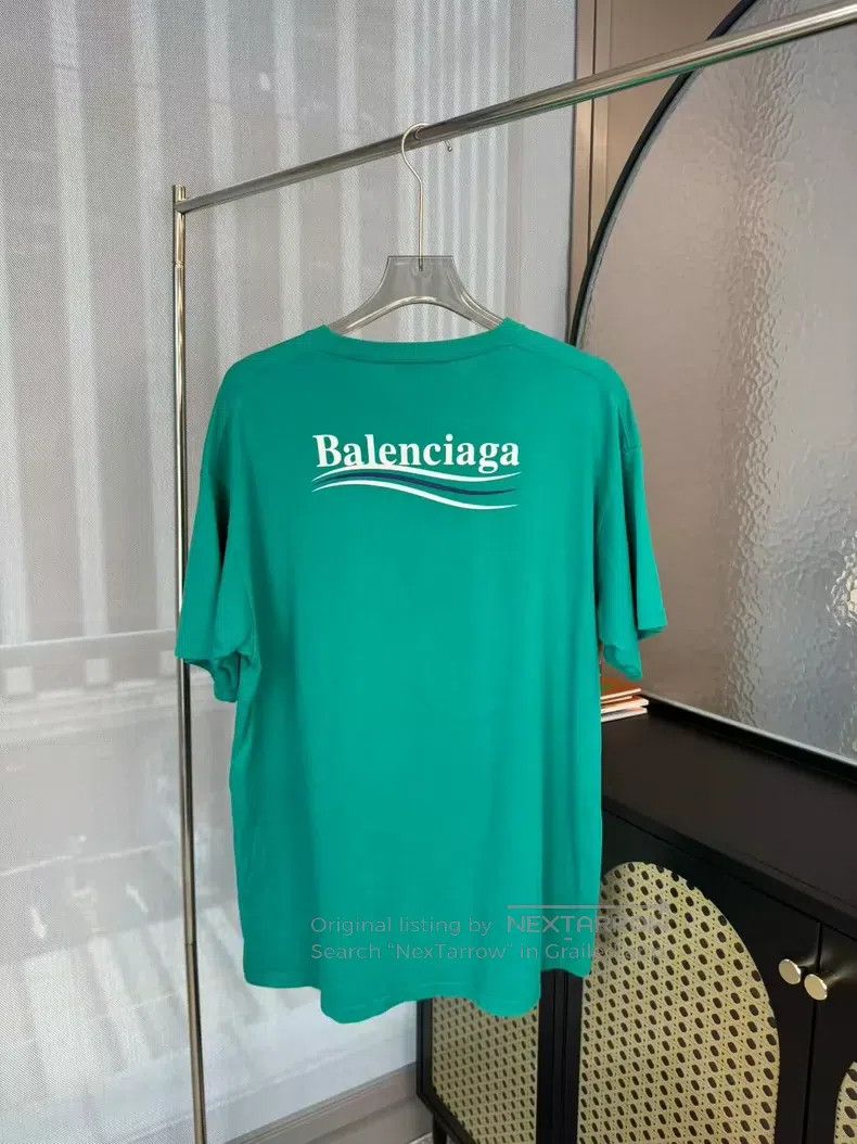 Balenciaga Balenciaga Teal Coca-Cola wave short-sleeve, size L Size US L / EU 52-54 / 3 - 2 Thumbnail