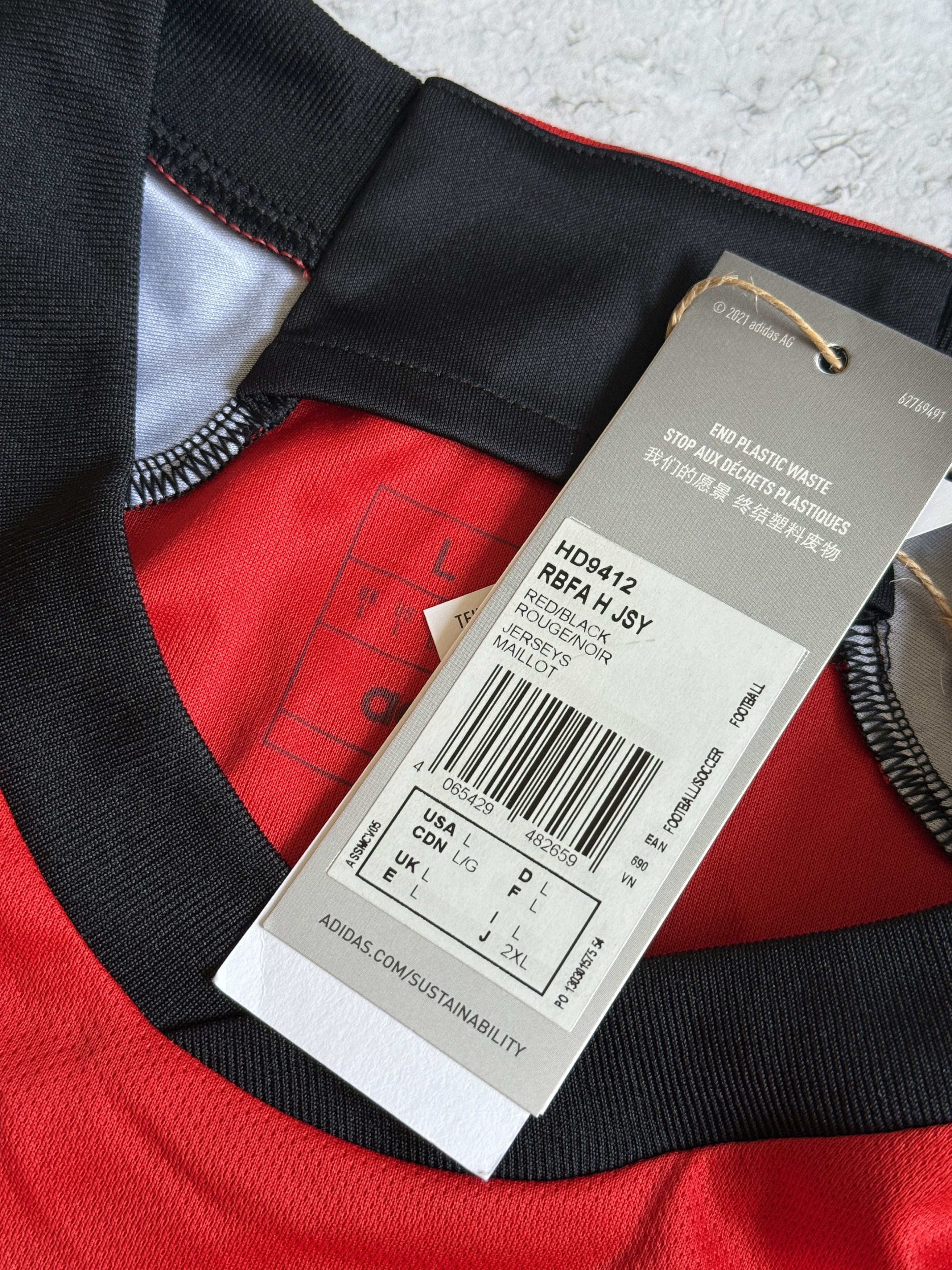 Adidas Belgium 2022 Home Jersey Shirt Adidas Football Soccer Men L Size US L / EU 52-54 / 3 - 4 Thumbnail